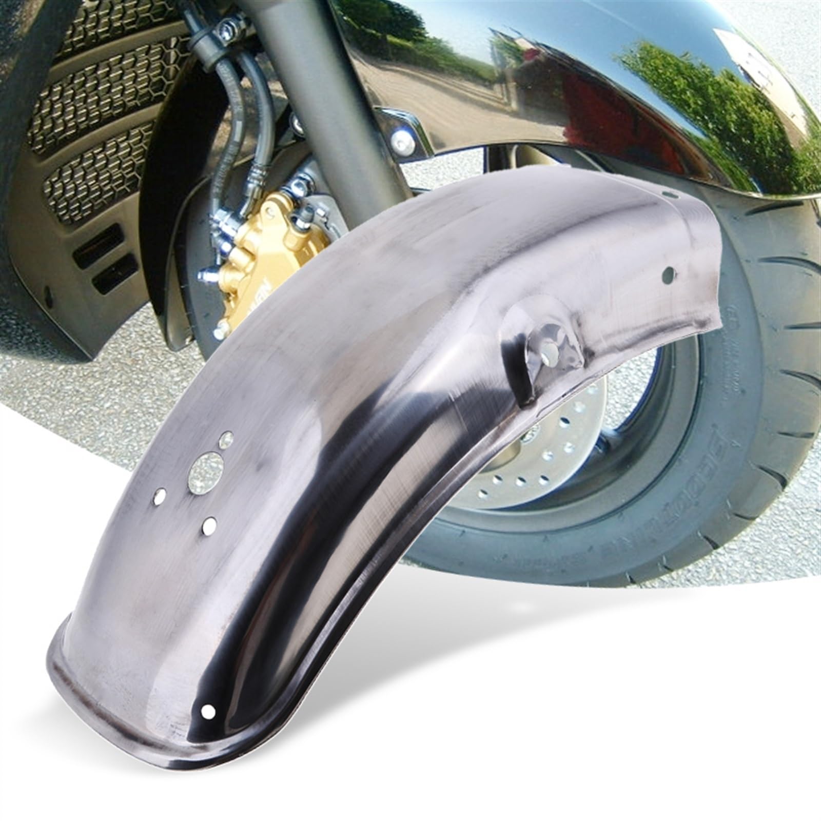 Antispruzzo Universale Moto 41 Centimetri In Acciaio Inox Cromato Ruota Posteriore Parafango Parafango Moto Moto Parafango Posteriore Parafango Per CN125 Per CN 125 Moto Parafango Moto