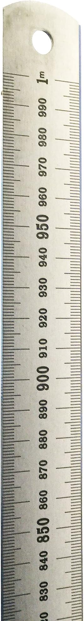 EISCO 1 Meter Stainless Steel Ruler with Stamped Centimeter and Millimeter Graduations