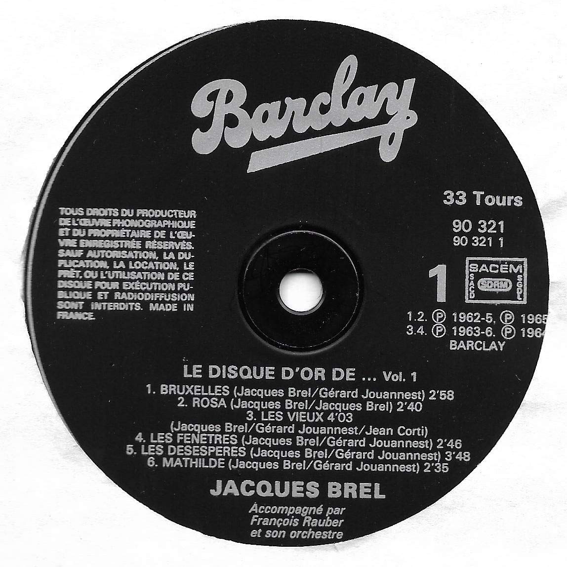 Le disque d'or / Vinyl record [Vinyl-LP]