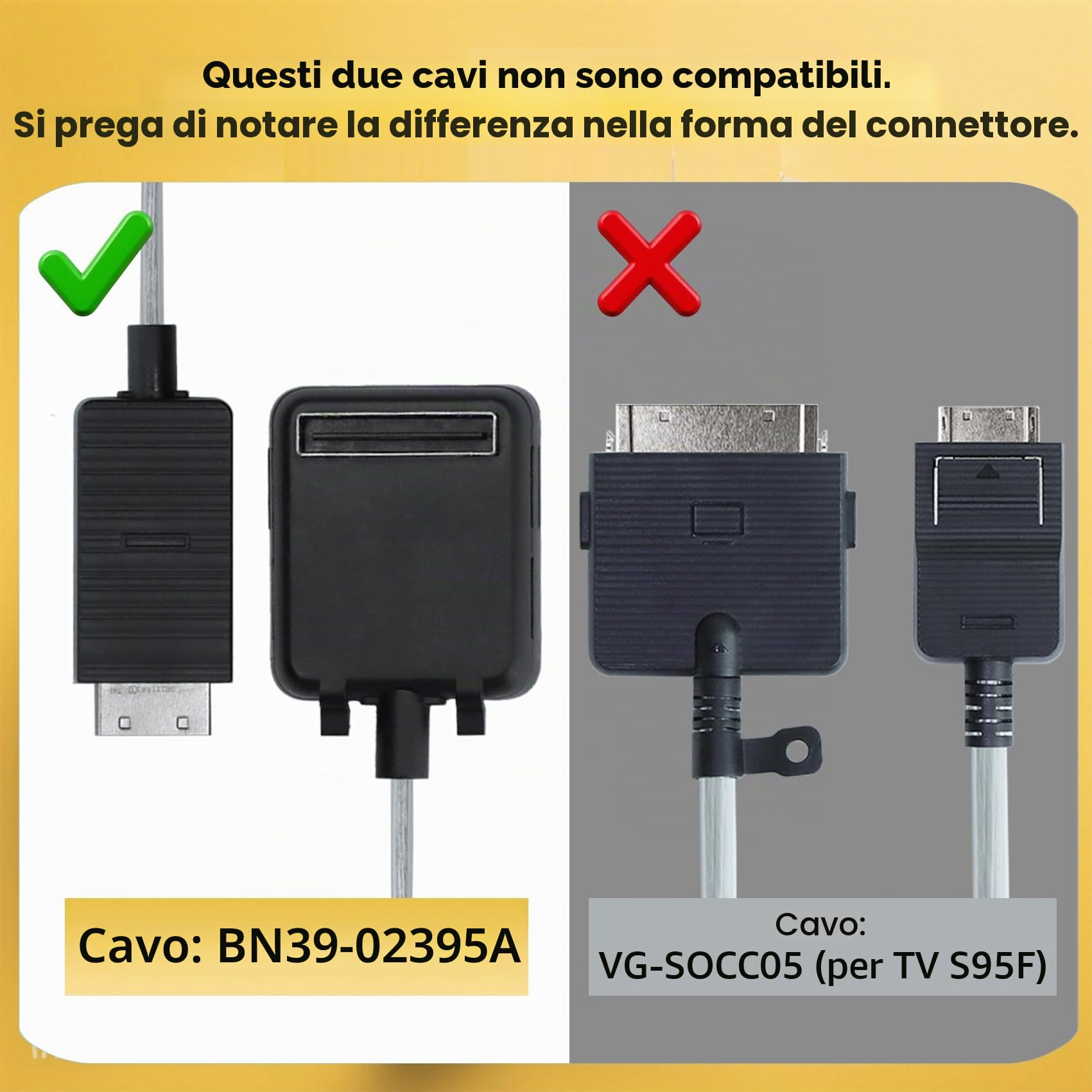 5 m/16,4 piedi BN39-02395A One Connect cavo compatibile solo per Samsung QLED TV 55-75 pollici Q7FN Q8FN Q8CN Q9FN Serie, modello 2018