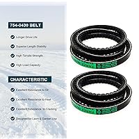 Vista 2 de 954-0430 754-0430 Correa de transmisión de barrena para MTD Cub Cadet Troy Bilt lanzadores de nieve de 2 etapas que sustituye 754-0430A 954-0430A