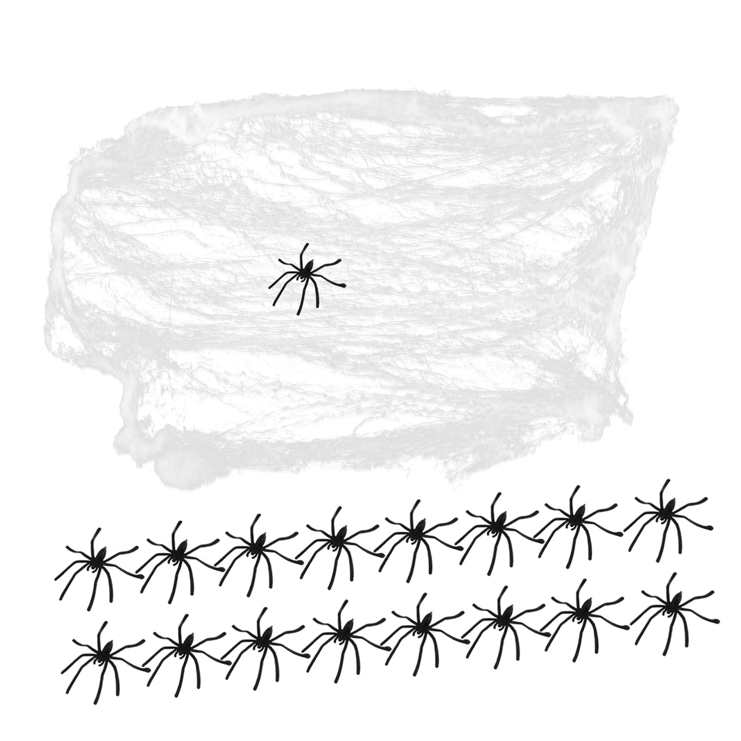 VICASKY Glow Dark Stretchy Spider Web Halloween Decoration Cobweb for Indoor Outdoor Haunted House Corner