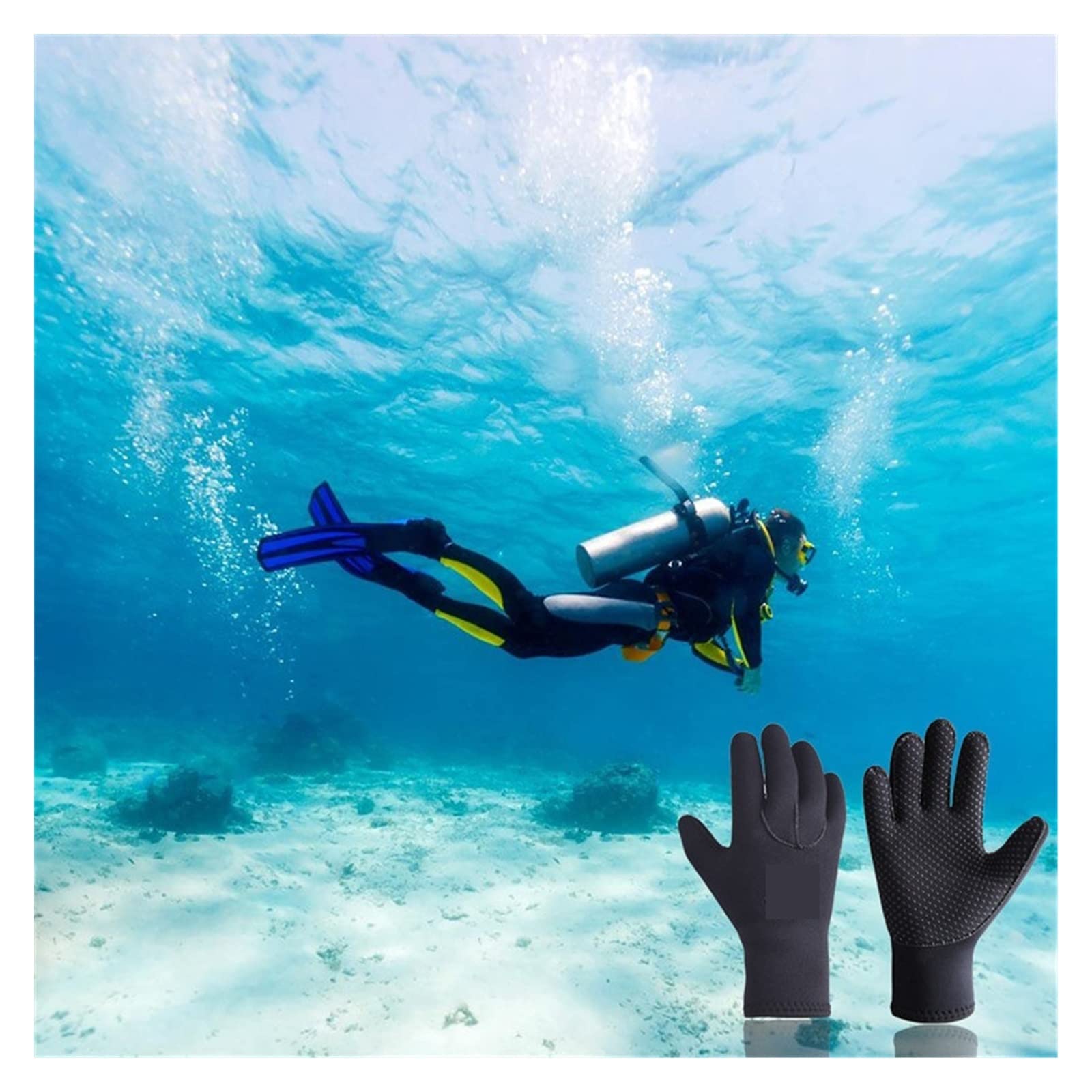 guanti da immersione, Guanti da sub, guanti nuoto invernali, caldi, for surf, pesca subacquea, snorkeling, canottaggio, e pagaia(M)