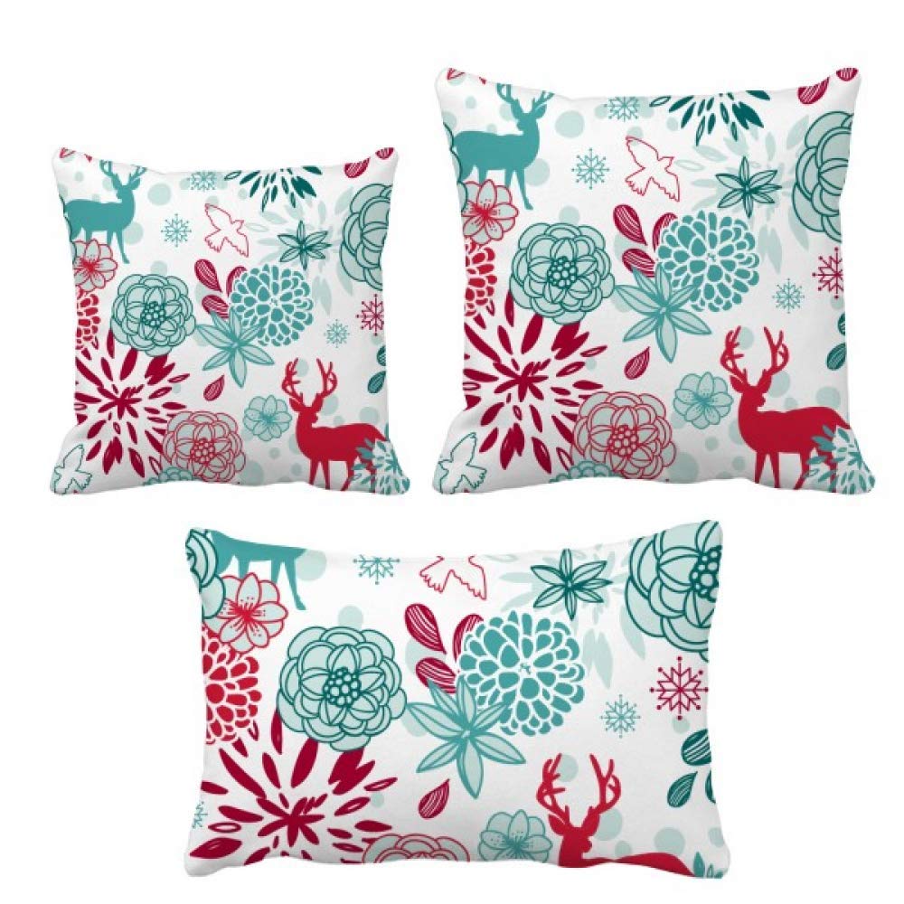 Jeté de coussin imprimé fleurs et cerf au toucher doux pour un confort de canapé