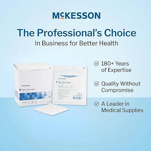 Miniatura 8 de McKesson Performance Plus Gasa Split Iv Esponja 6 capas estéril (4 x 4 pulgadas (50 unidades)