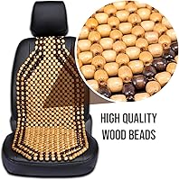 Vista 4 de Zento Deals cojín de confort para asiento con cuentas de madera