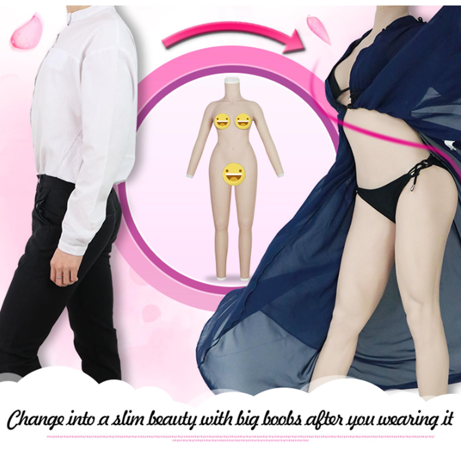 シリコンスーツ シリコンバスト 女装 全身 ボディースーツ シリコパンツ C-D 61j0f3fnMVL._AC_SX569_.jpg