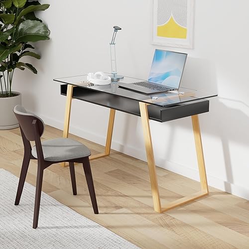 Miniatura 2 de bonVIVO Massimo - Escritorio pequeño de 55 pulgadas, moderno escritorio para computadora para espacios pequeños, sala de estar, oficina y