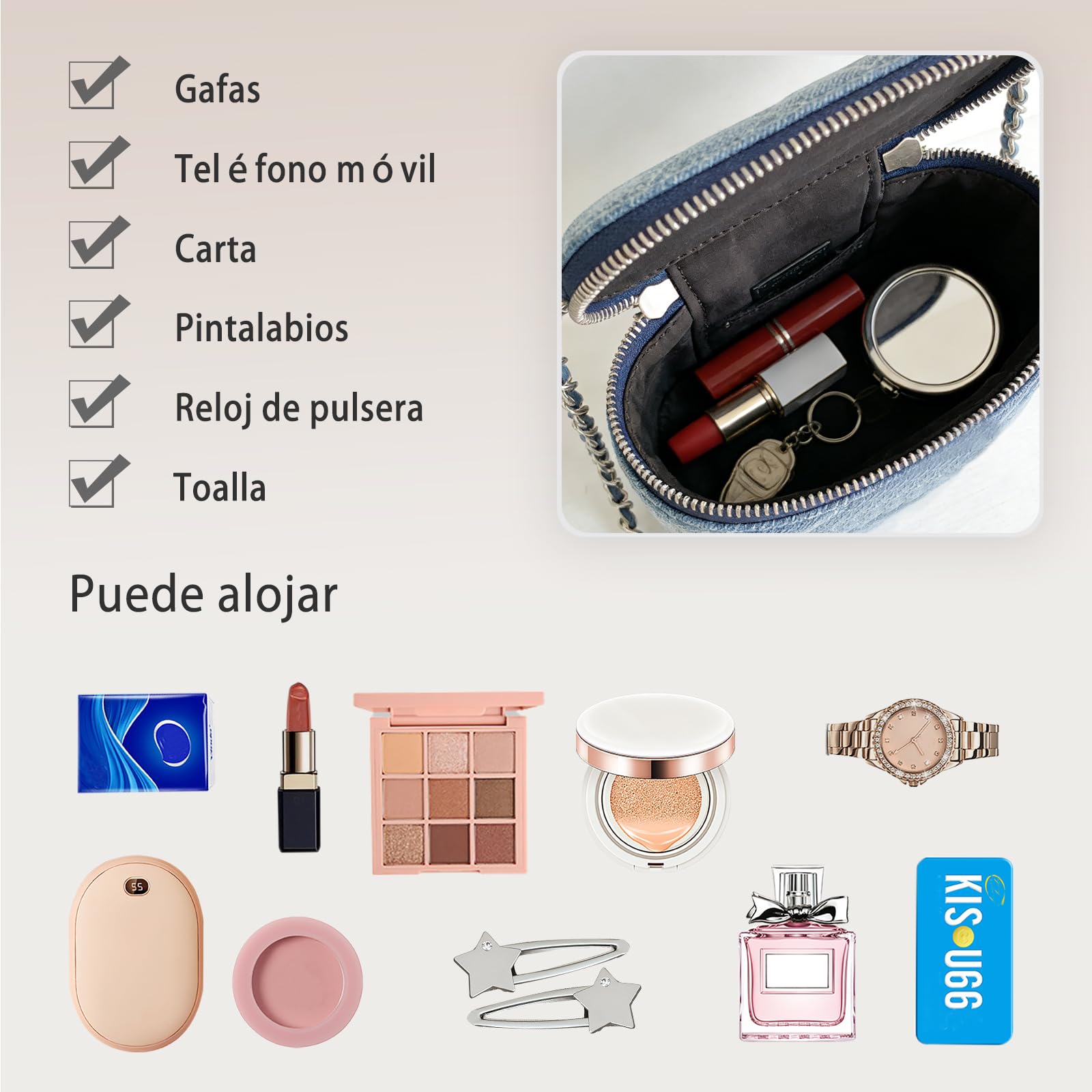 Bolso de Bandolera de Tejano Jean para Mujer Bolsos Vaqueros Mini Bolso Cuadrado Bolso de Mano con Diseño Acolchado Bolso de Hombro de Mezclilla Retro Tote Bolsa de Cubo con Cadena Azul Oscuro