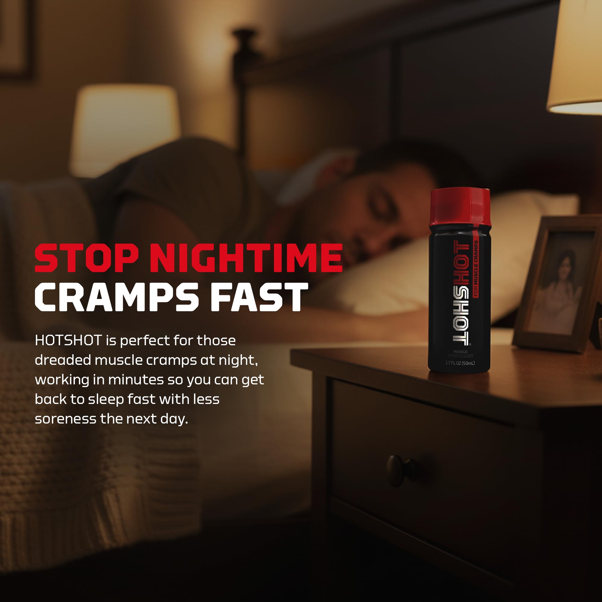 HOTSHOT Sports Shot Muskelkrämpfe Linderung - alles natürliche flüssige Sportgetränk, wissenschaftlich erwiesen, für Bein- und Nachtkrämpfe, stolz NSF-zertifiziert für Sport, (Spicy Mango) (1,7 Fl Oz