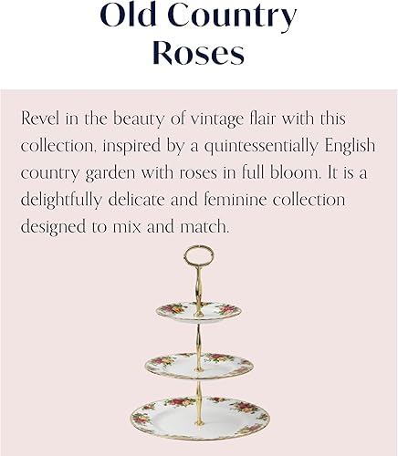 Vista 36 de Royal Albert Old Country Roses - Taza, diseño de rosas