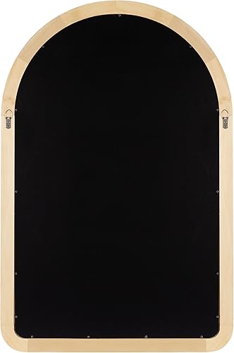 Miniatura 7 de Kate and Laurel Dessa - Espejo de pared moderno de madera arqueada, 24 x 36, natural, contemporáneo, espejo de tocador de baño con perfil redondeado