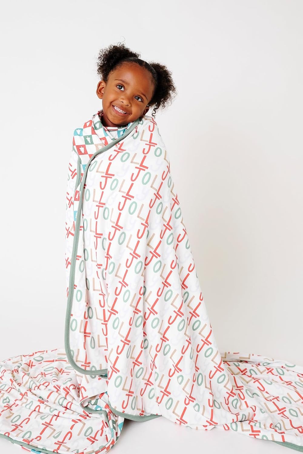 Copper Pearl Jumbo Premium Knit 3 Layer Stretchy Throw Blanket Jolly