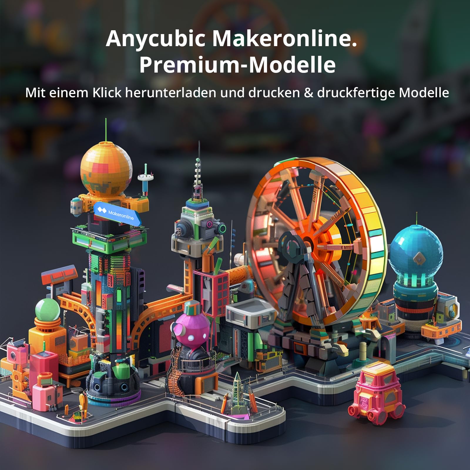 Anycubic Kobra 3 V2 3D Drucker, 600 mm/s Hohe Geschwindigkeit, Verbesserte LeviQ 3.0 Auto-Nivellierung, Intelligentes Drucken, Mehrfarbendruck über ACE Pro, Größe 255 x 255 x 260 mm