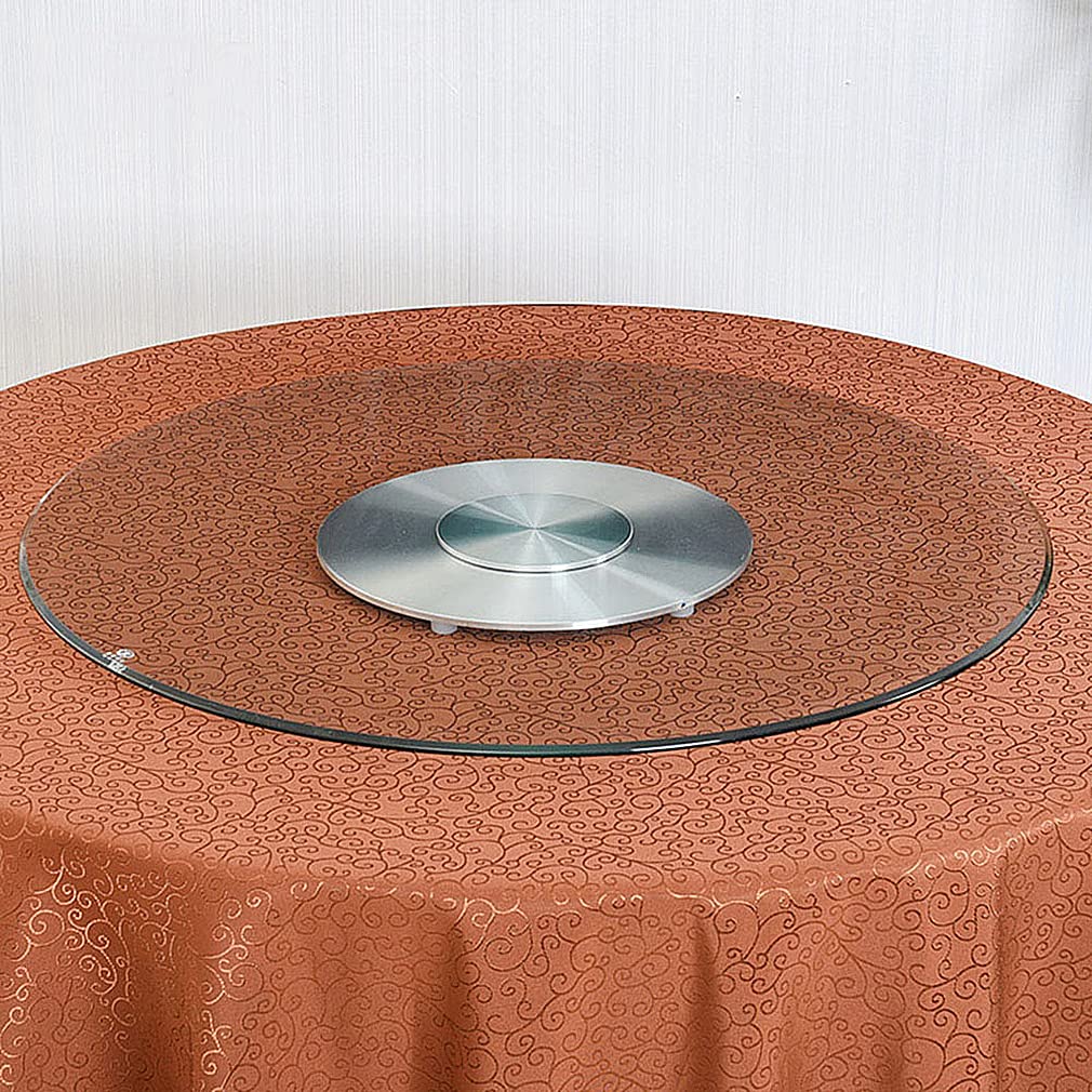 Plateau tournant en verre trempé et base aluminium design chic CHEWYNP