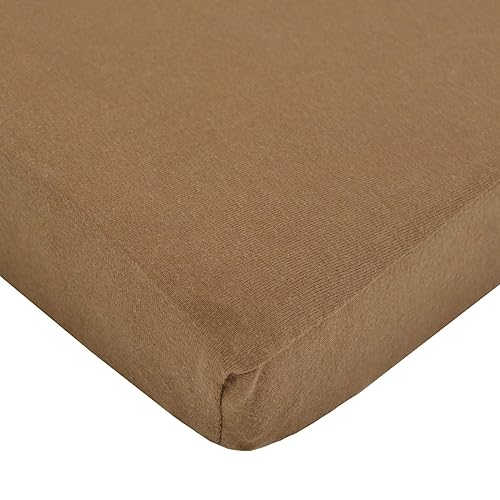 TL Care Supreme - Sábana bajera ajustable de punto de jersey de algodón 100 % natural para colchones estándar de cuna y niños pequeños, color