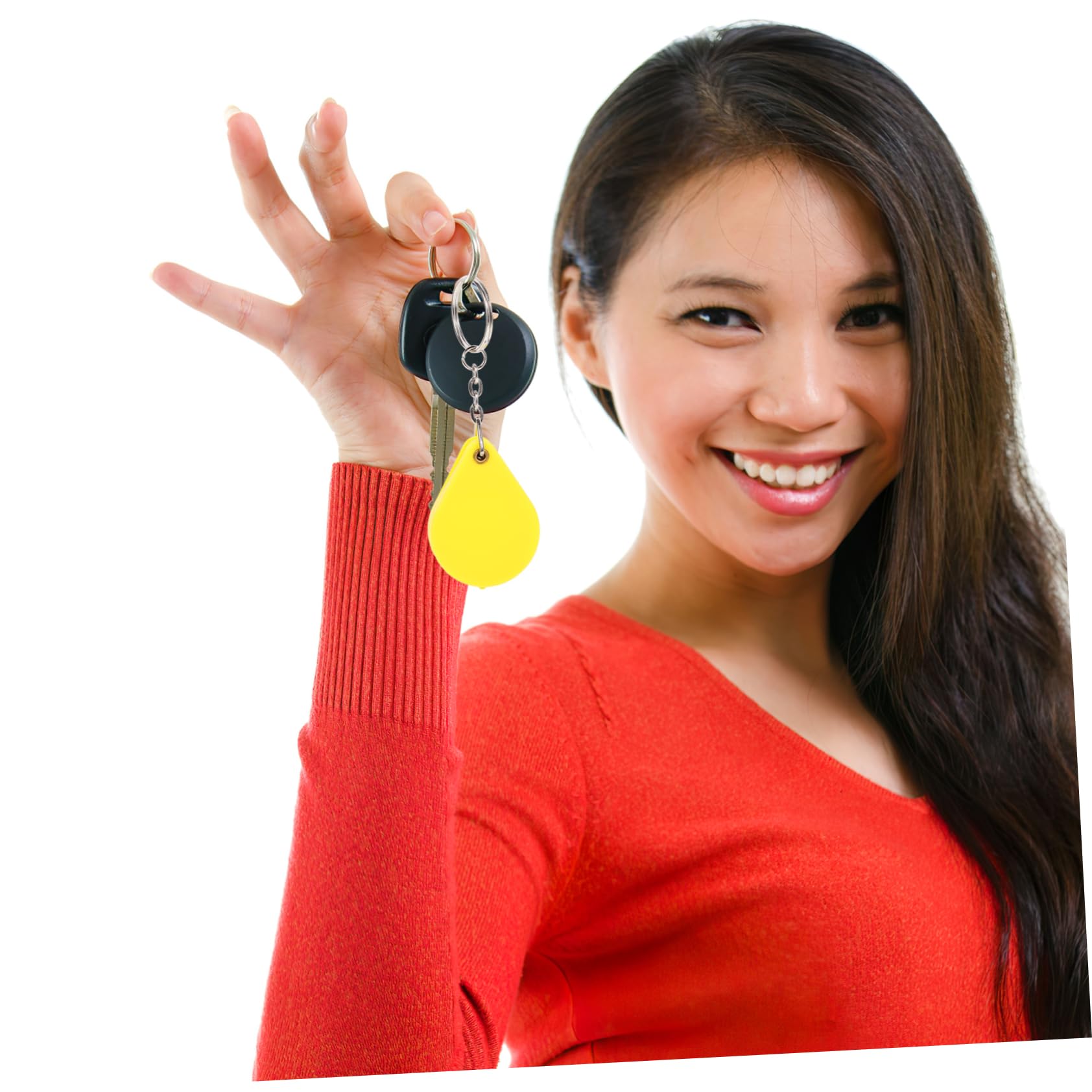 DOITOOL 6Pcs Magnifying Glass Keychain Pendant Pocket Magnifier for Jewelry Checking Ergonomic Design with LED Light for Precision Work Observation Anytime