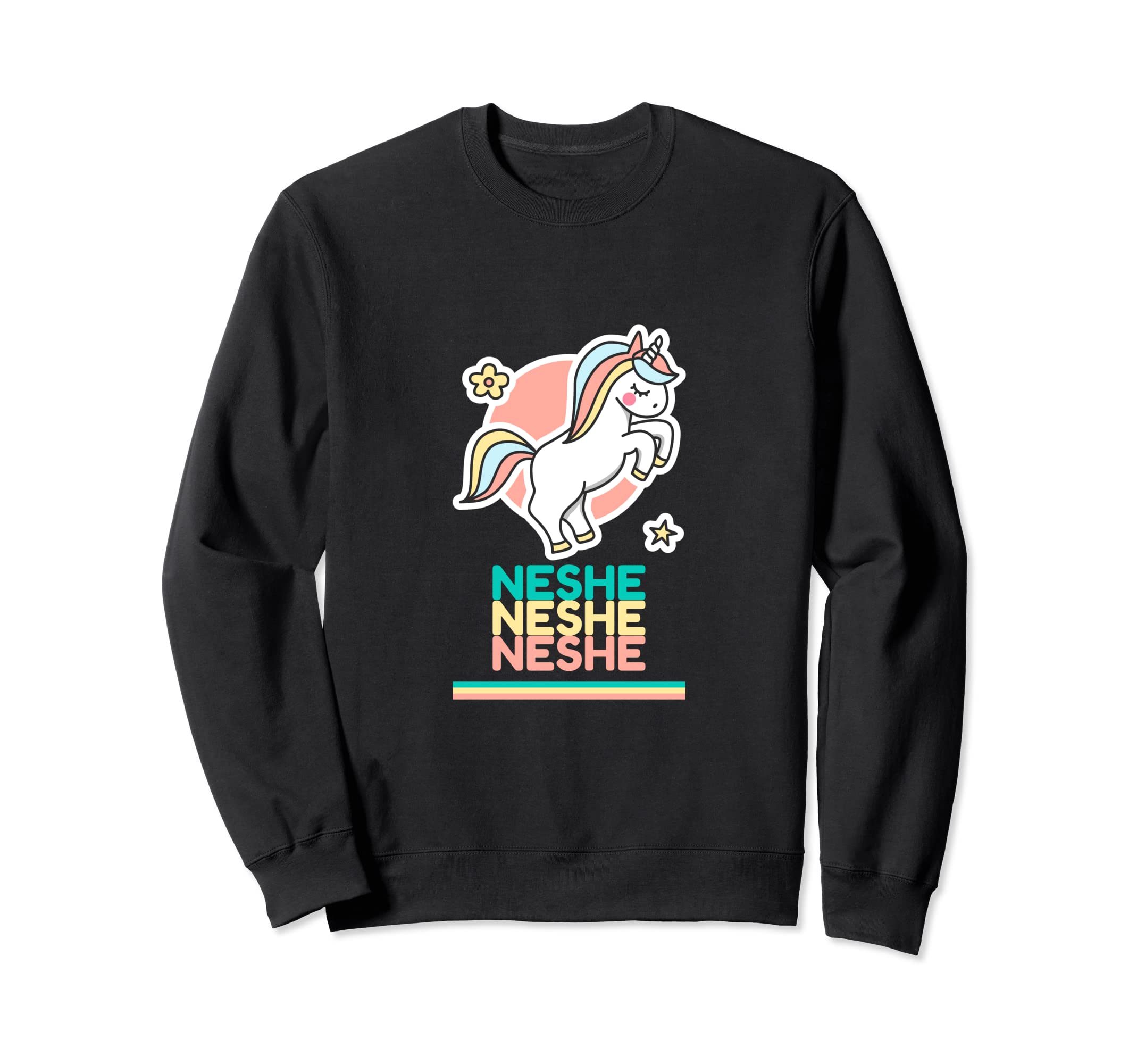 Neshe First Name Cute Unicorn Sweatshirt