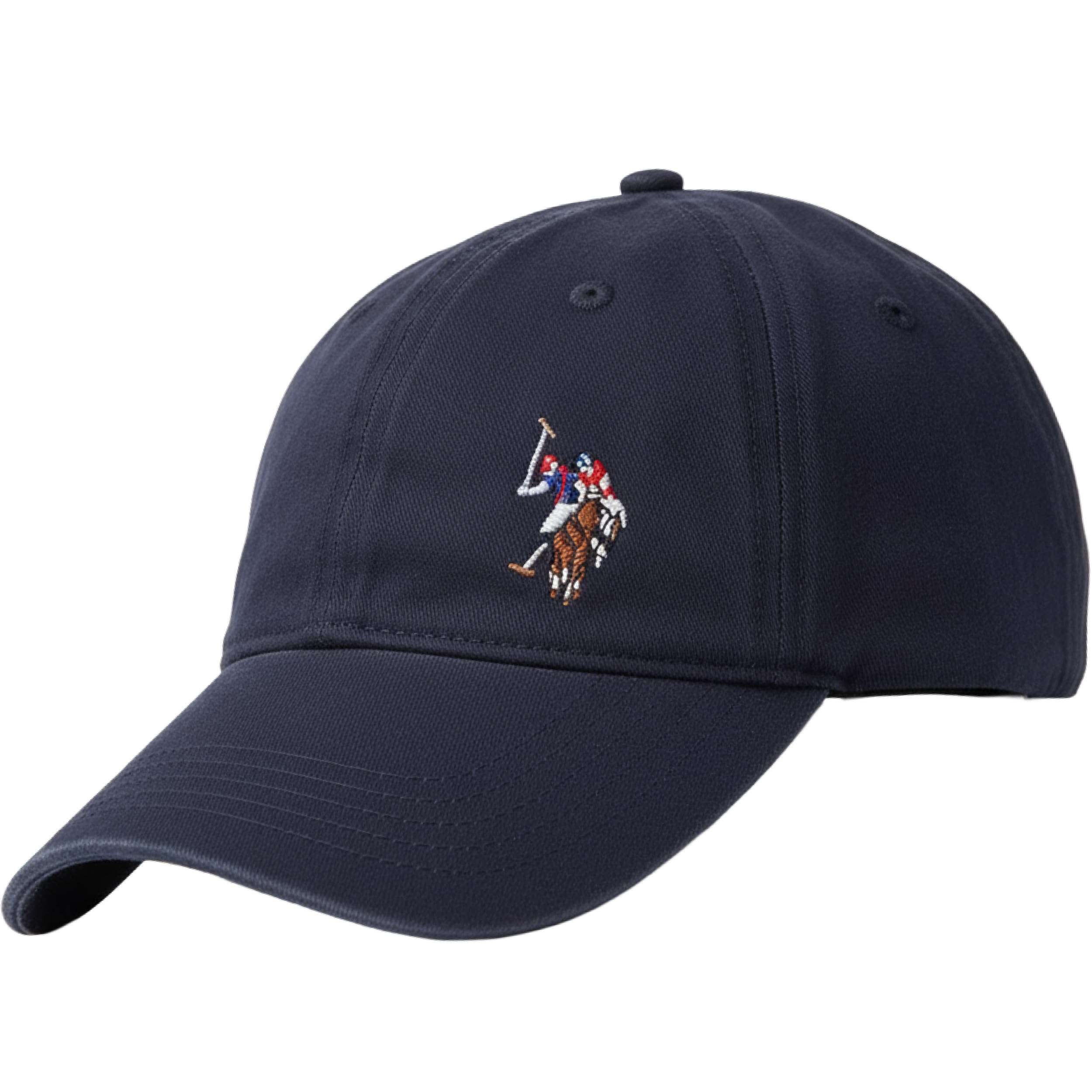 Concept One U.s Polo Assn. Dad Hat, Adult Cotton Adjustable Baseball Cap with Curved Brim and Embroidered Horse Logo, Navy, One size
