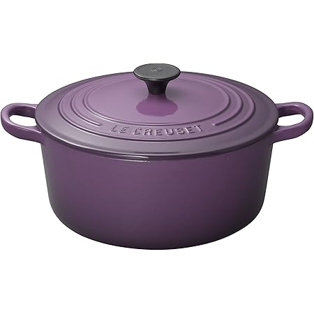 Amazon Co Jp ルクルーゼ ココット ロンド ホーロー 鍋 Ih 対応 22cm カシス 2501 22 34 ホーム キッチン