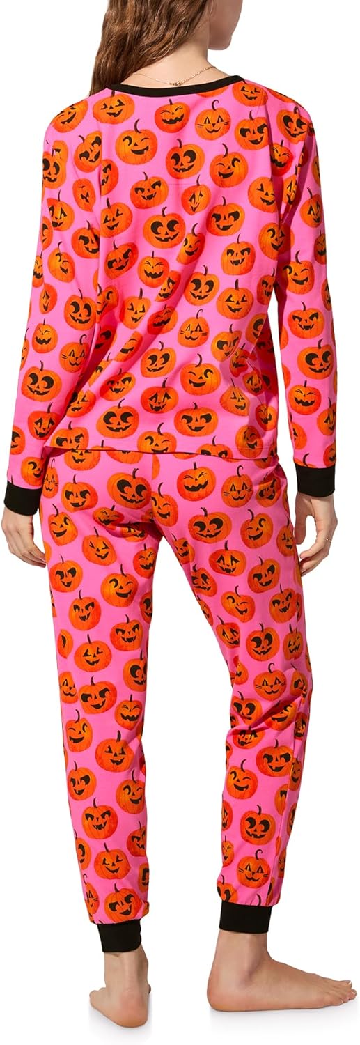 Bed Head PJs Womens Long Sleeve Pullover Pajama Shirt and Jogger Pants Set - Stretch Jersey PJ Sleepwear & Loungewear Set - Image 3