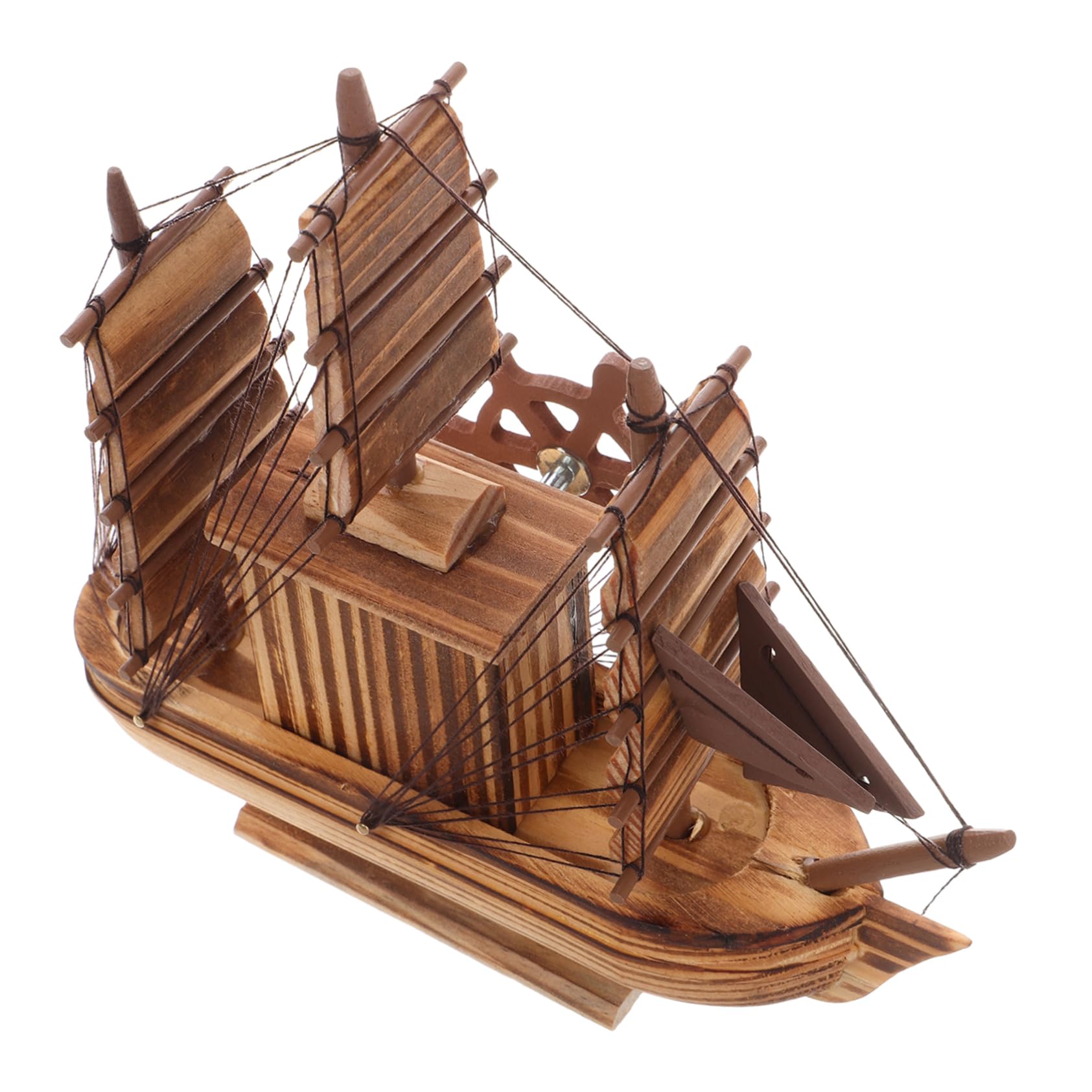 CIYODO Modello di Veliero in Legno, Decorazione da Tavolo | Miniatura Rustica Già Montata, per Tavolo da Pranzo e Scrivania, Design Realistico e Leggero