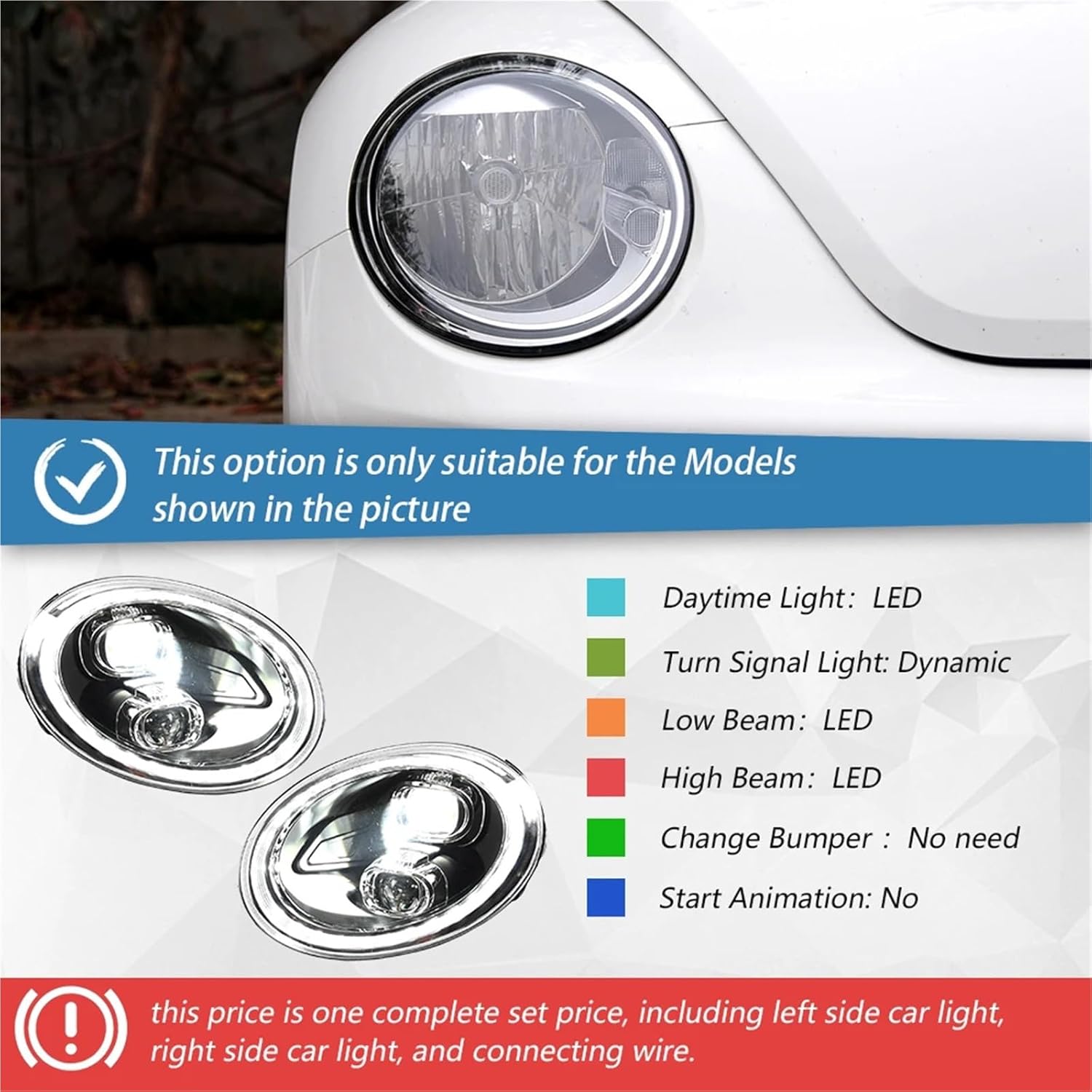 2013-2019 LED Auto Headlight Assembly Upgrade 911 Dynamic Signal Lamp Accessories Compatible With Lights
