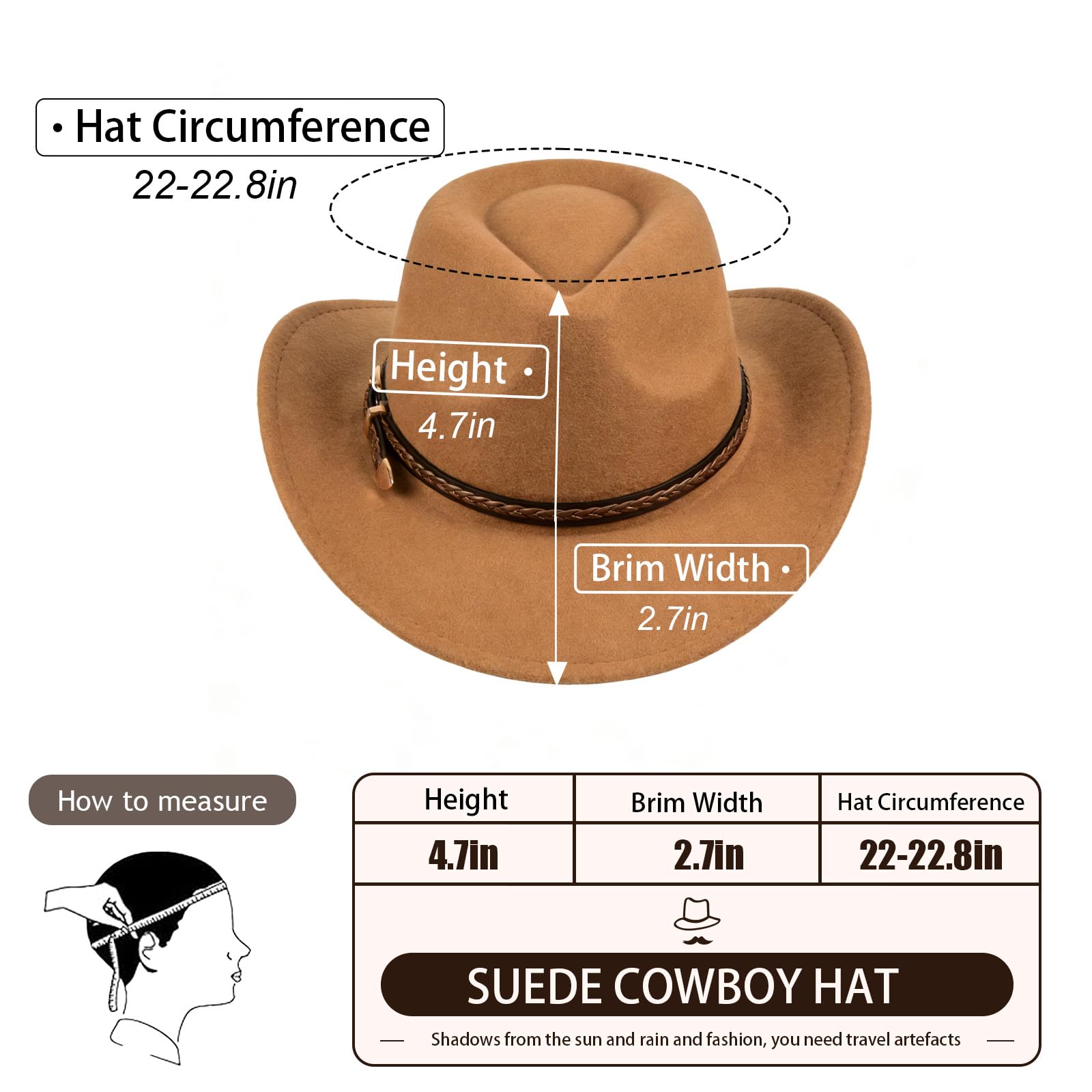Sombrero vaquero clásico de fieltro de ala ancha con hebilla de cinturón, estilo occidental para hombres y mujeres, sombrero de vaquero de fieltro suave, caqui, verde, M