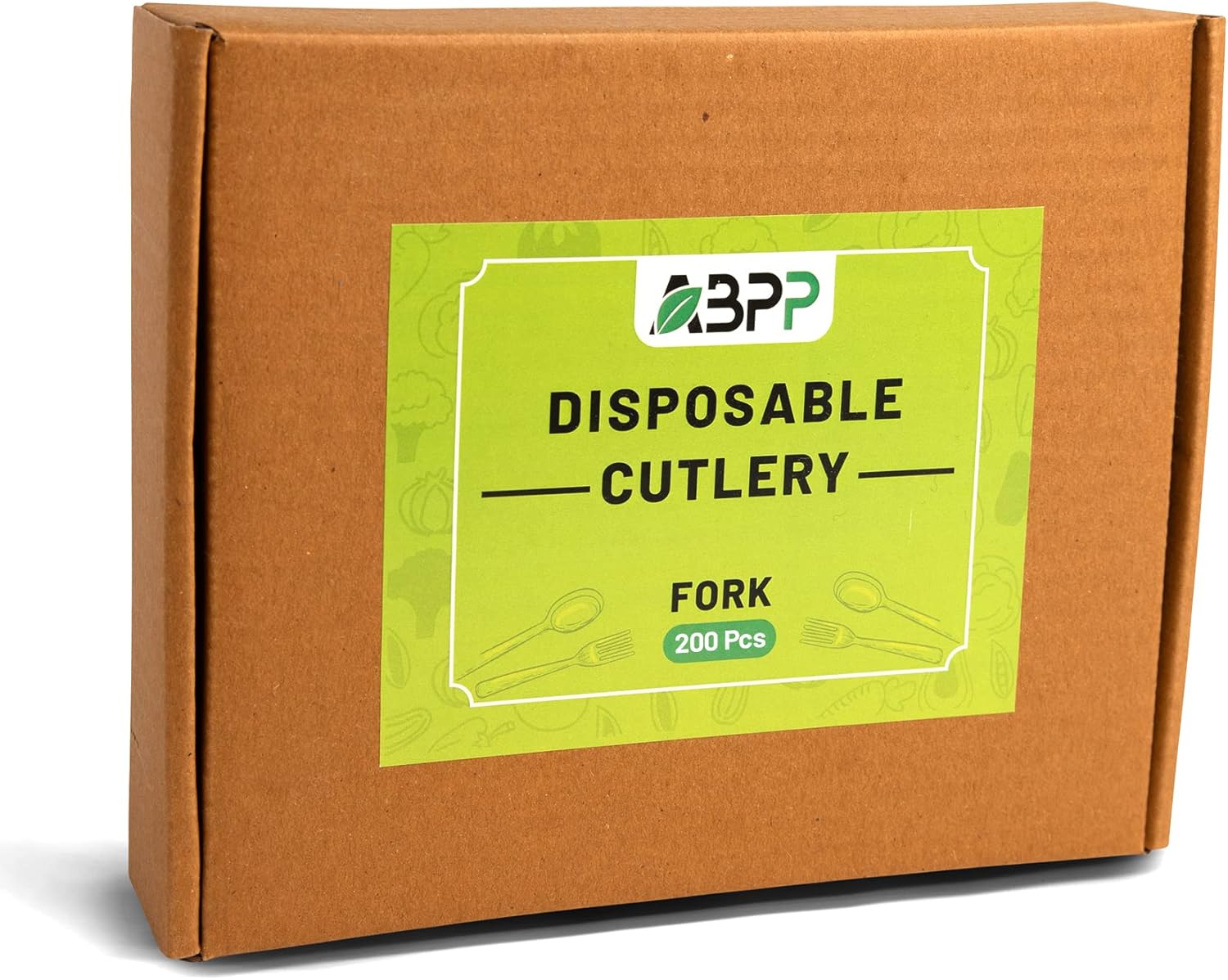 ABPP Wooden Disposable Fork 200 Disposable Forks 16 CM Birchwood Color