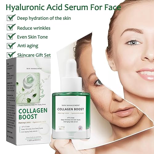 Miniatura 2 de Rosarden Suero de ácido hialurónico para cara, juego de suero de ácido hialurónico, suero antienvejecimiento 100% puro para reducir líneas finas y
