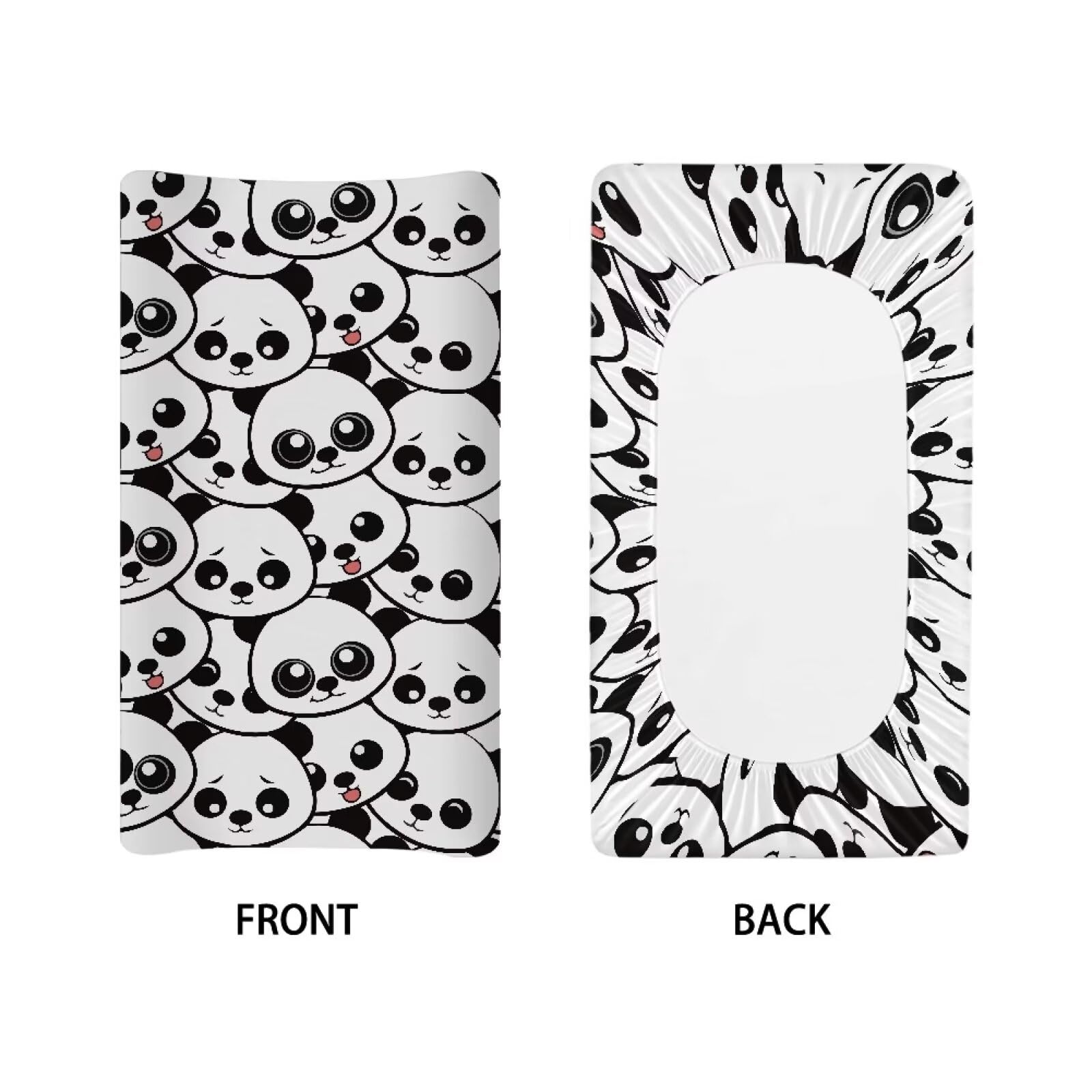 Zanxiantu Panda Changing Pad Cover for Baby Girls Boys Diaper Change Table Sheet Cover Santa Claus Breathable Soft Changing Table Cover Mat Sheet Covers
