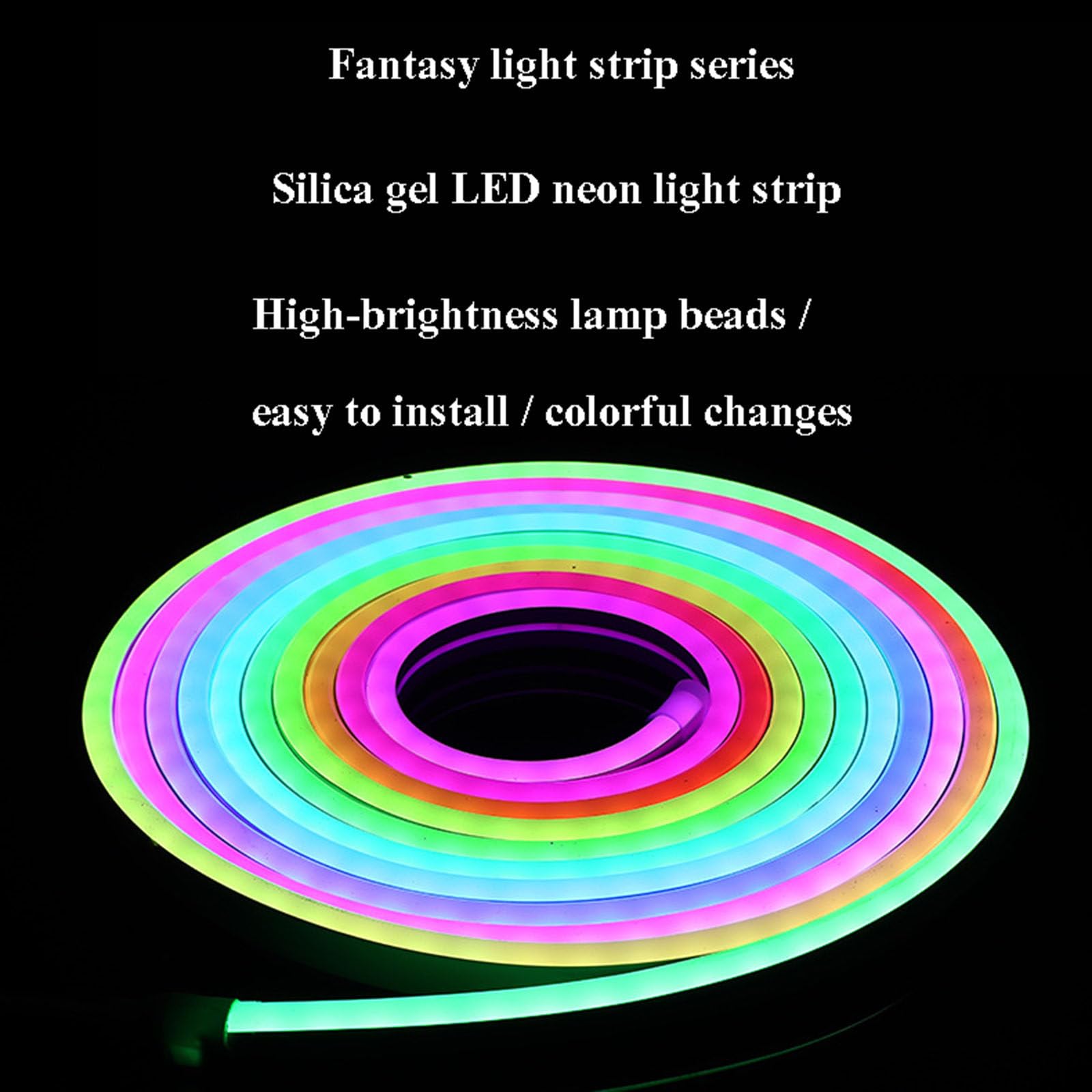 Bande Lumineuse néon LED RGB 12V, 8x16mm, Bande Souple, étanche, en Gel de silice, pour la décoration extérieure de la Chambre à Coucher,5m