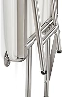 Vista 10 de Seachrome Asiento de ducha plegable de 24 x 15 pulgadas con cojín acolchado blanco para montaje en pared con patas, cumple con ADA