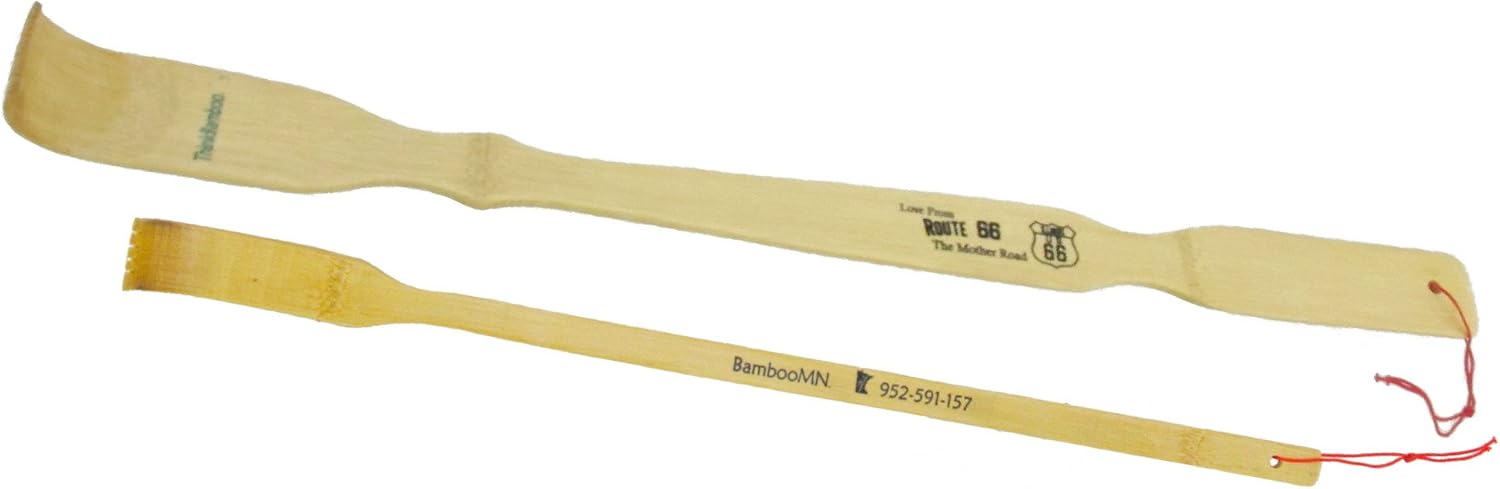 BambooMN 10 Units Route 66 Arizona 18 Inch Bamboo Back Scratcher Plus 1 Free Travel Back Scratcher