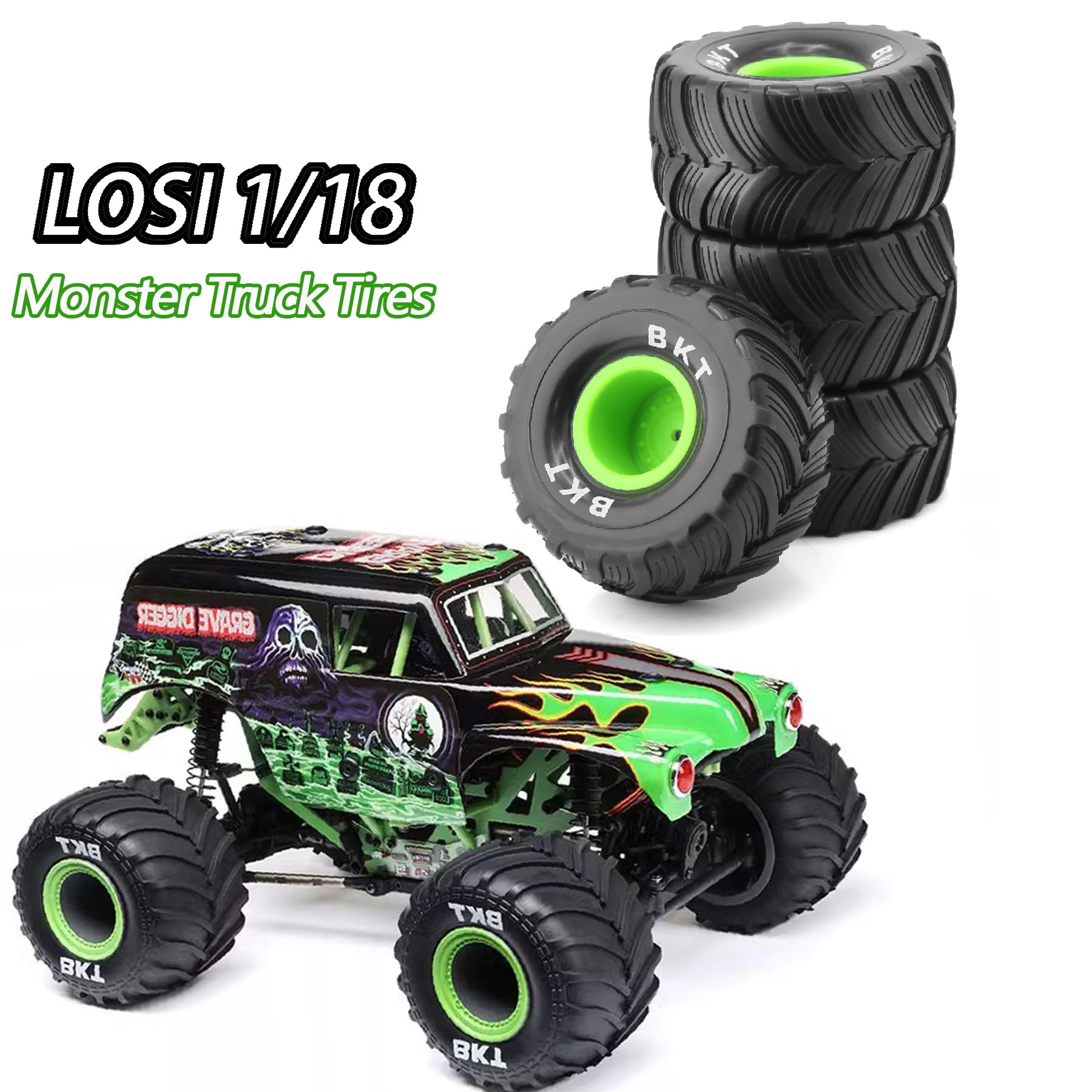 Amazon | WLYEJEA 1/16 RCモンスタートラックタイヤ 100mm/3.94