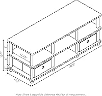 Vista 7 de Furinno Econ - Centro de entretenimiento con soporte para TV, color espresso