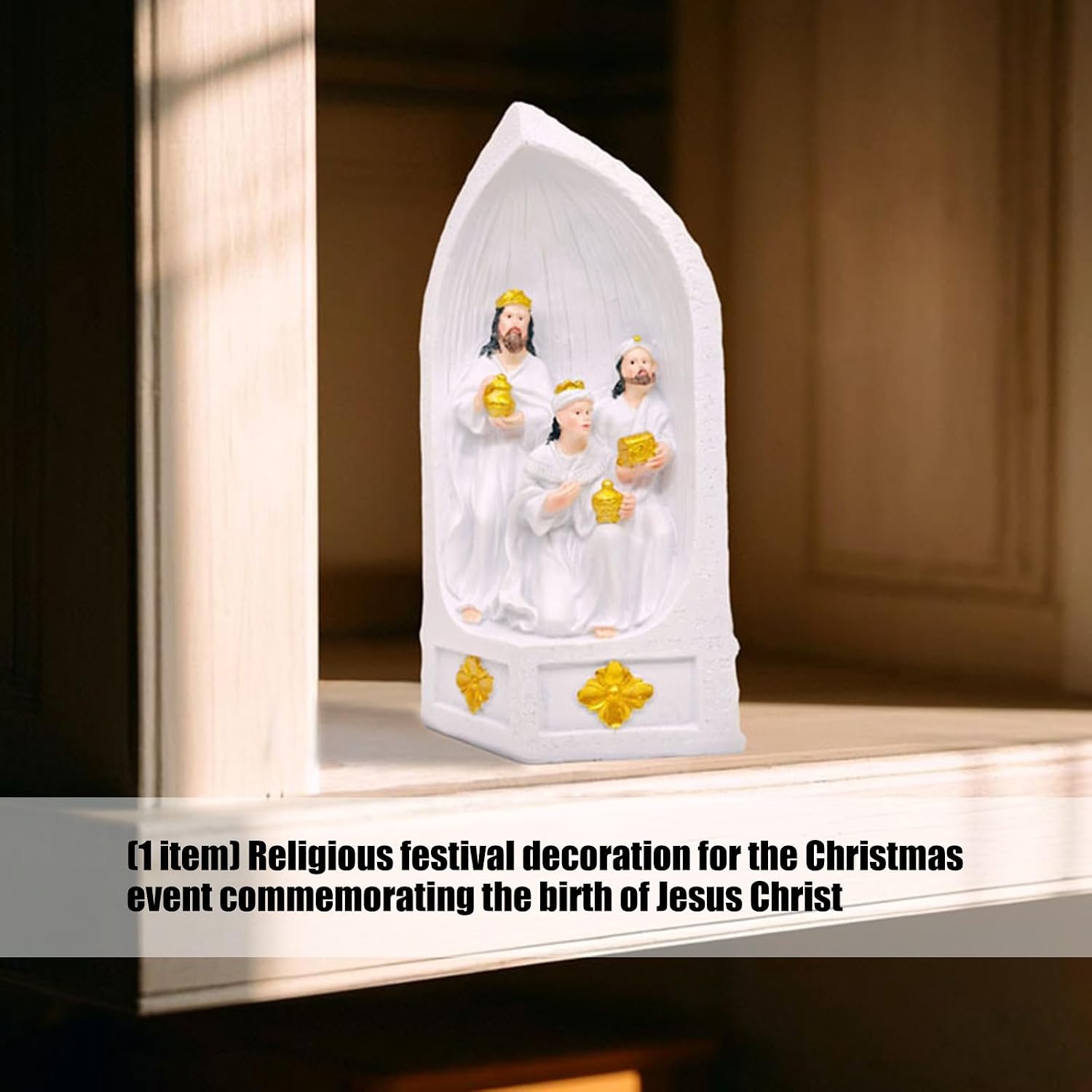 Nativity Scene Figurines Shatterproof Resin Christmas Decor Suitable for Indoor Yearlong Use Christmas Nativity Scene Resin