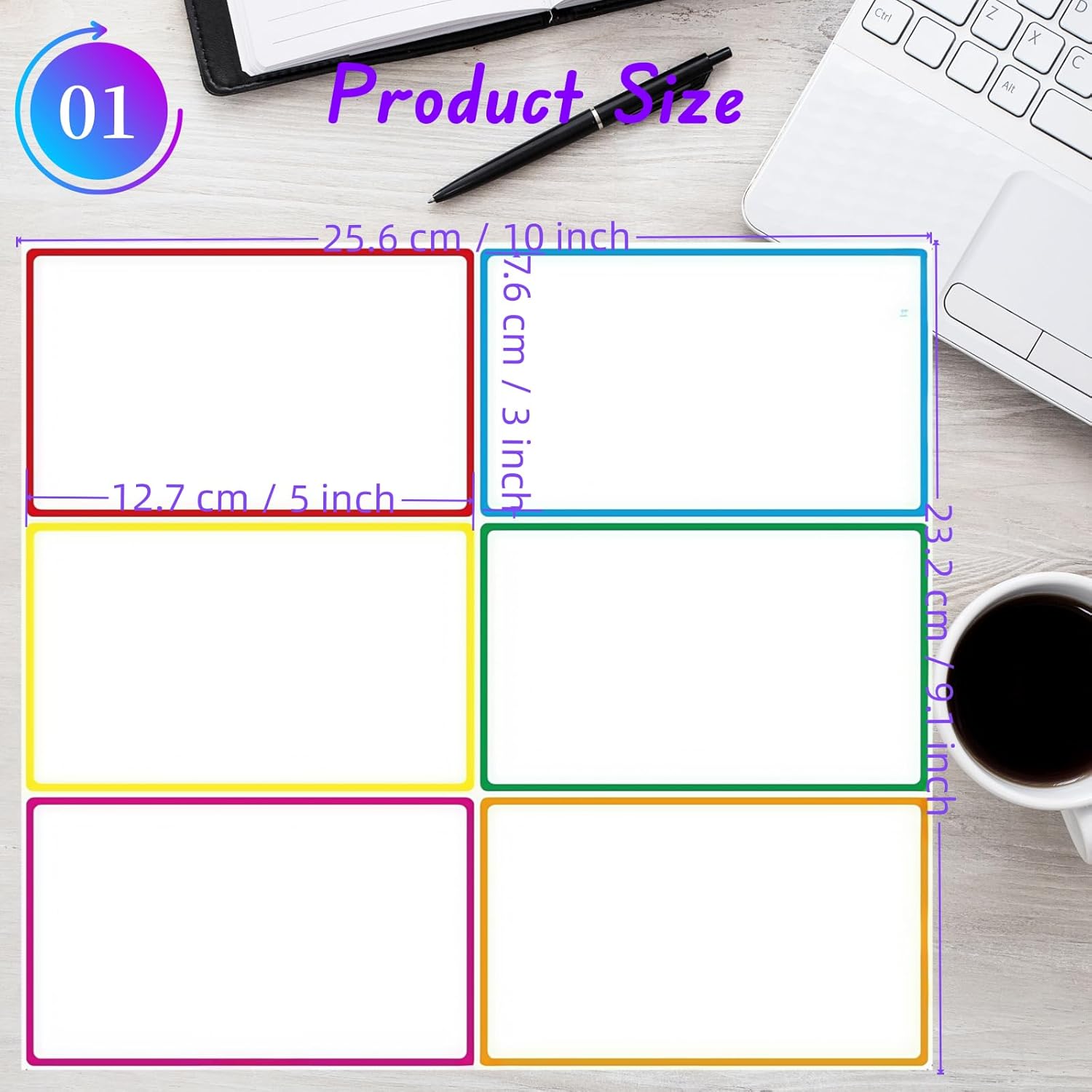 5" x 3" Large Moving Labels for Boxes, Packing Supplies for Moving Color Coded Blank Labels Stickers 120pcs for Home Organization Projects, Kitchen, Storage Bins. Permanent Adhesion - Image 2