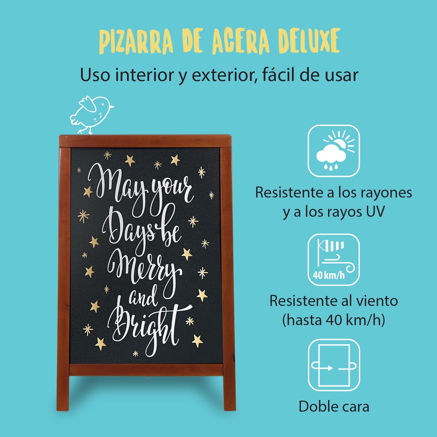 Pizarra Securit Caballete Doble 85 x 55 x 54,5 cm
