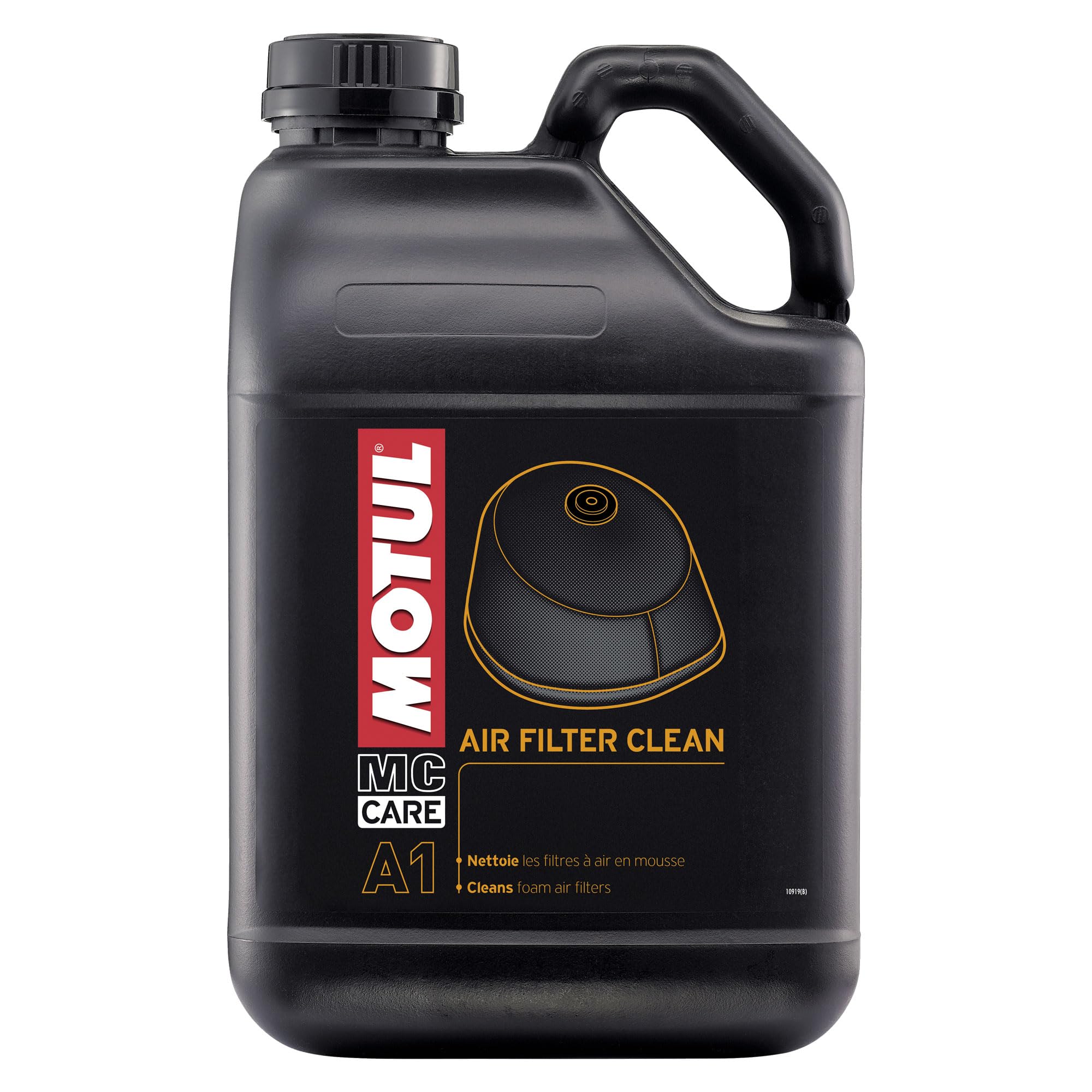 Motul - Pulitore per Filtro Aria in Schiuma - Compatibile Moto Cross, Enduro, Trial, Trail, Quad - Pulizia Profonda - Asciugatura Rapida - MC Care Air Filter Clean A1-5 L