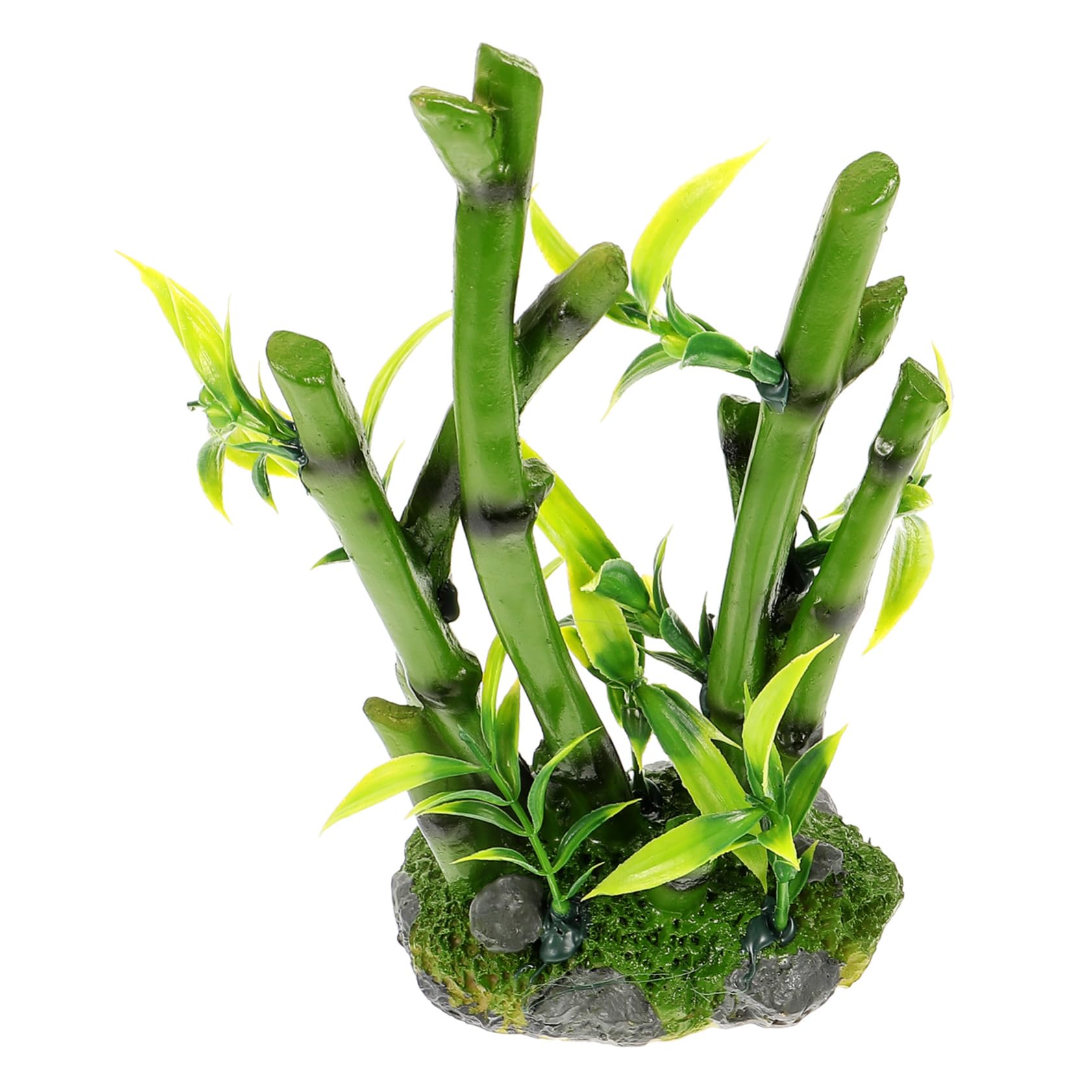 Kisangel 4 Piezas Decoración De Pecera Continuar Planta De Terrario De Reptiles Plantas De Acuario Flotantes Planta De Pecera Artificial Decoraciones De Acuario Árbol Falso Resina Green