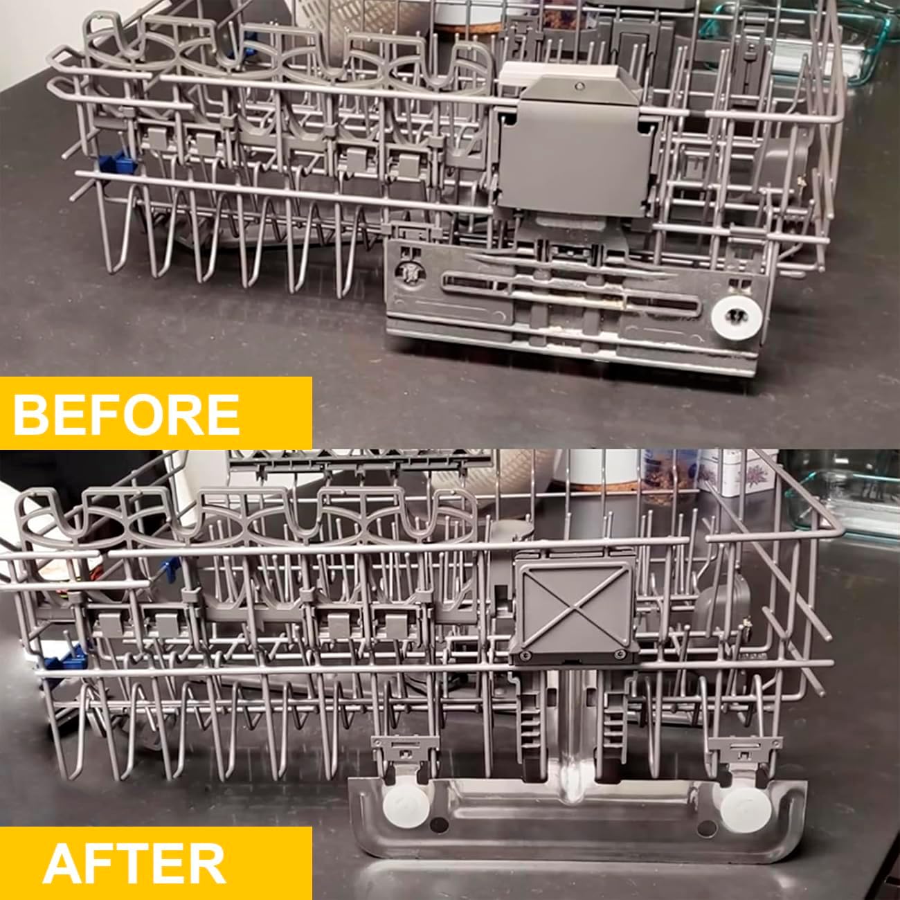 Upgraded Top Rack Parts Replacement for Whirlpool Dishwasher WDT780SAEM2 WDT790SLYB0 WDT790SLYM0 WDT790SLYM1 WDT790SLYM2 WDT790SLYM3 WDT790SLYW0 WDT790SLYW2 WDT910SAYE0 WDT910SAYE1 WDT910SAYE2