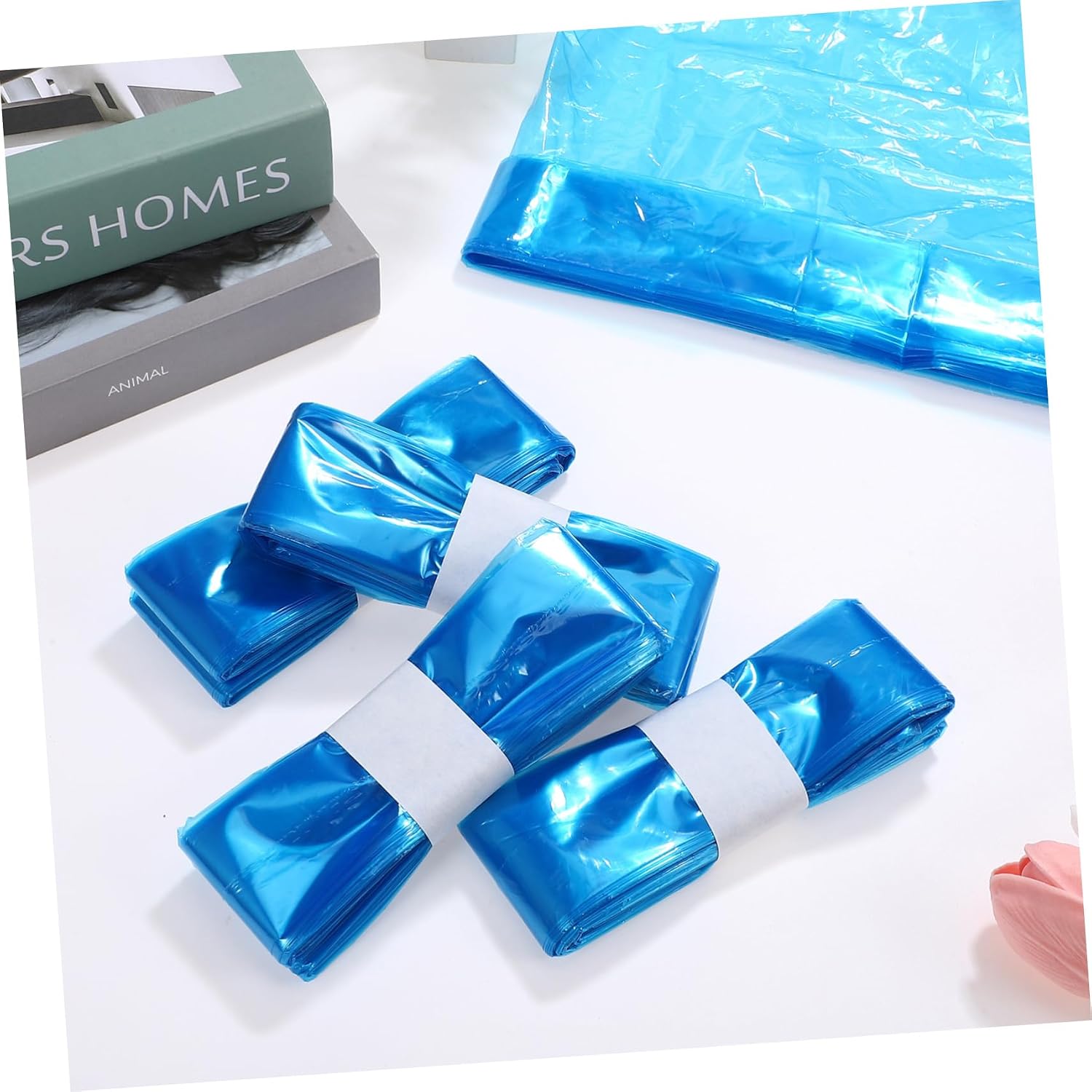 Happyyami 5pcs Odor Diaper Pail Bags Diaper Liners Disposal Bag Refills Trash Pail Accessories Pouch Smell Locking Technology