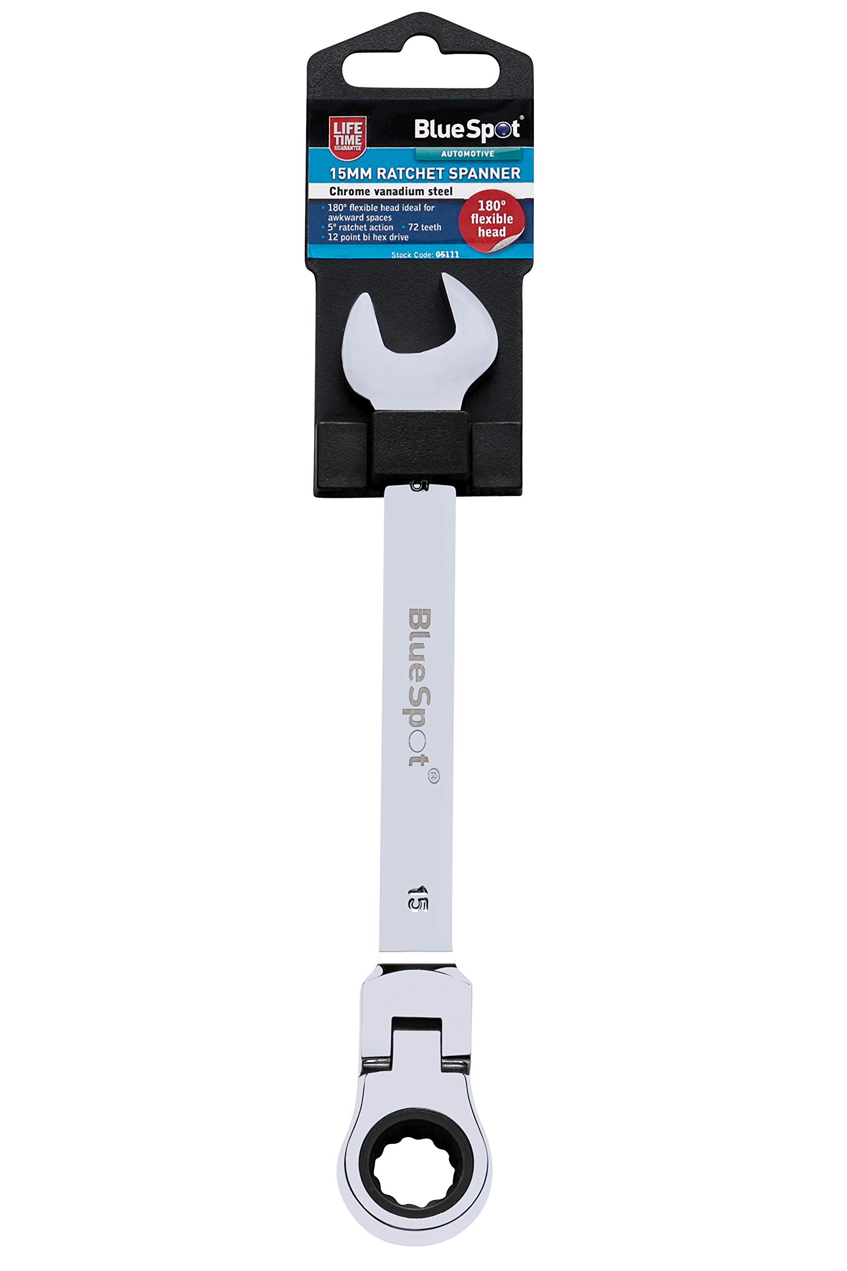 BlueSpot Tools Blue Spot Tools15mm Ratchet Spanner Flexible Head (180) from B&Q