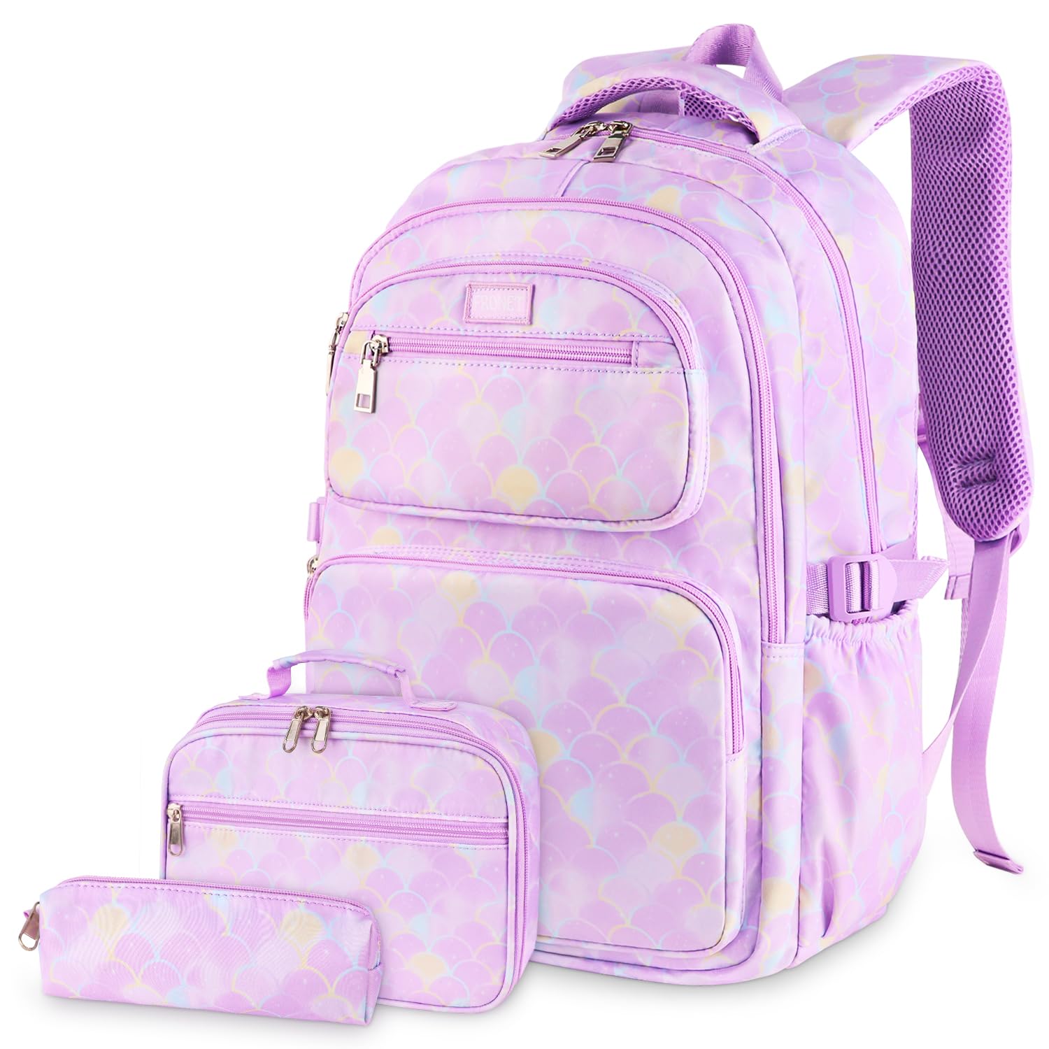 FRONET Mochilas Escolares Adolescentes Mochila Escolar Niño Niña Infantiles Bolso Sets para Niños y Niñas 7 8 9 10 11 12 13 14 15 16 Años Juveniles Grande Bolsas Tipo Casual Viaje Colegio Portátil de 15.6"