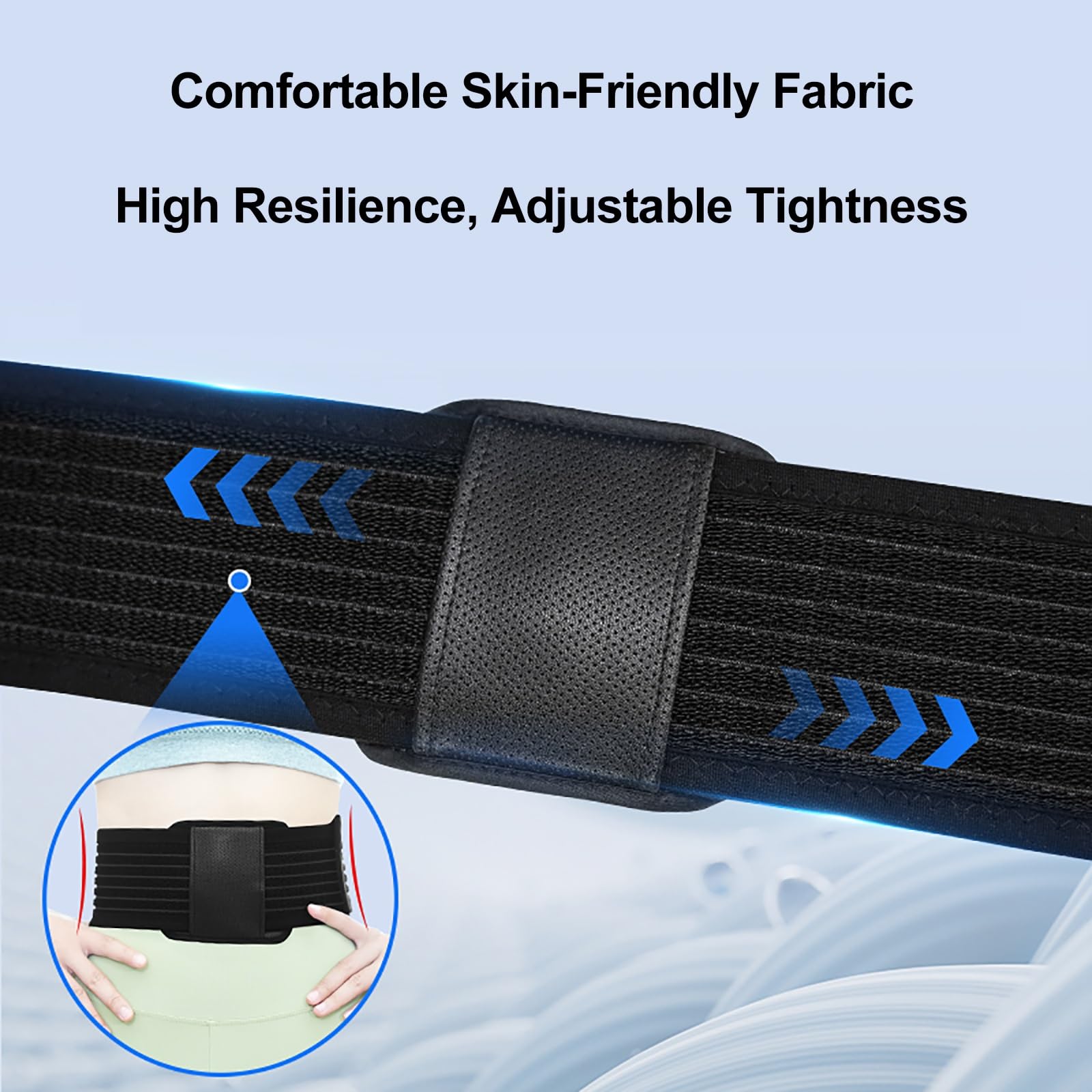 Fascia Ernia Ombelicale per Uomo e Donna, Fascia Addominale Contenitiva per Ernia Regolabile con 2 Cuscinetti di Compressione per Ombelico, Ventre e Incisione(Small)