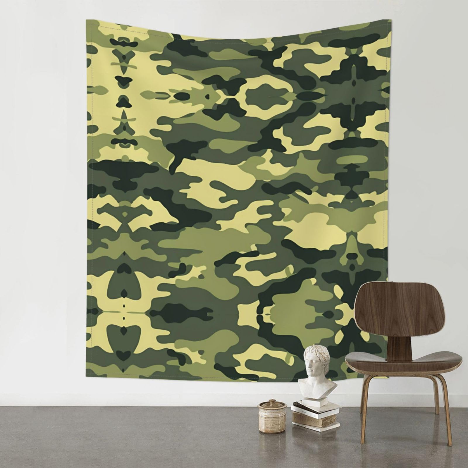 YYHWHJDE Camo Woodland Camoflage Prints Wall Tapestry 60x51in - High-Grade Polyester Throw Blanket for Bedroom, Dorm, Beach & Picnic Decor