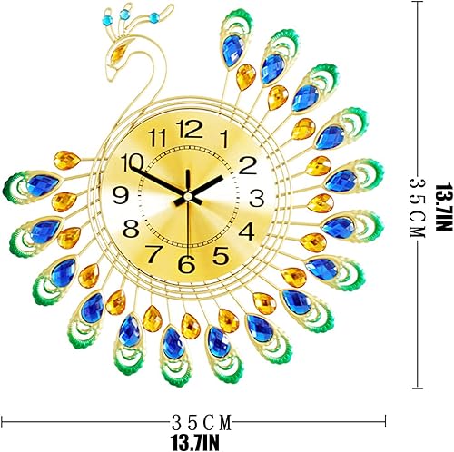 Miniatura 3 de Reloj de pared retro silencioso de 20 pulgadas, reloj artístico creativo vintage, reloj industrial de metal silencioso, para interiores, sin tictac,
