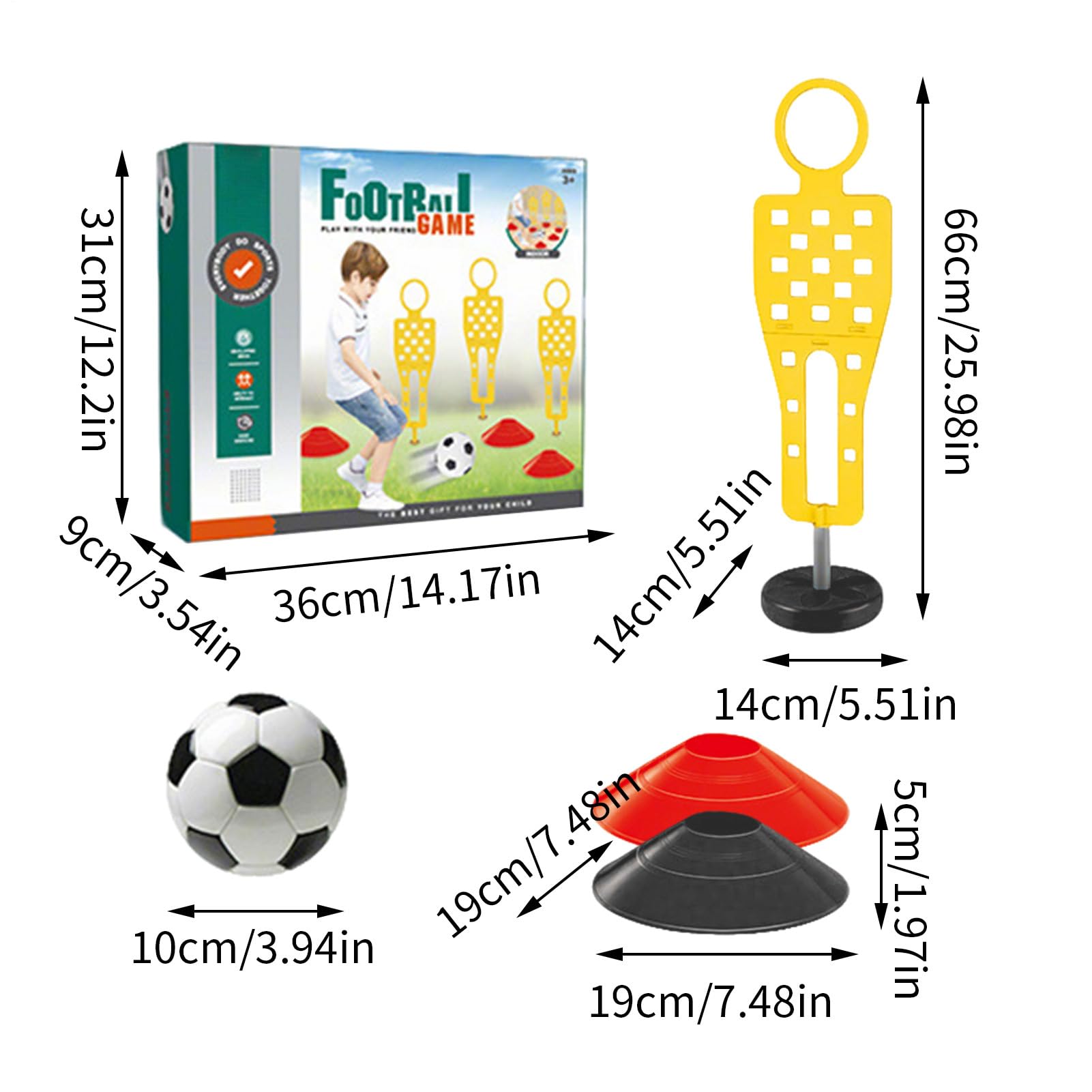 Attrezzatura Per Calcio | Sagome Allenamento Calcio | Kit Gioco Ostacoli Educativo Bambini Attività Multiplayer Da Esterno Casa Palestra Giardino