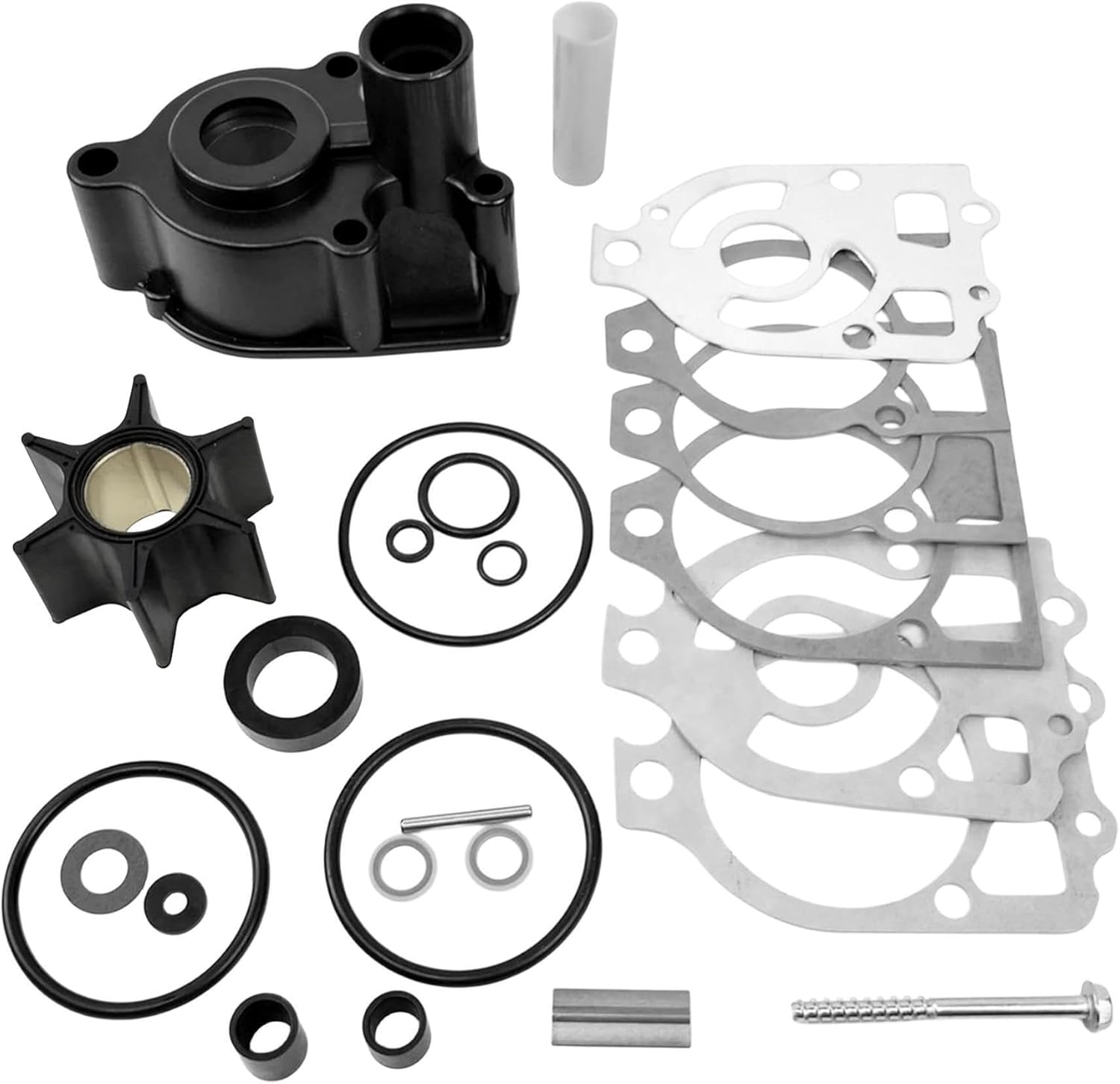 Water Pump Impeller Repair Kit 96148Q8 for Mercury Mariner Outboard V6 75 80 90 110 115 135 140 150 200 225 HP & Mercruiser Alpha One Gen 1 Quicksilver 46-96148A8 96148T8 96148A5